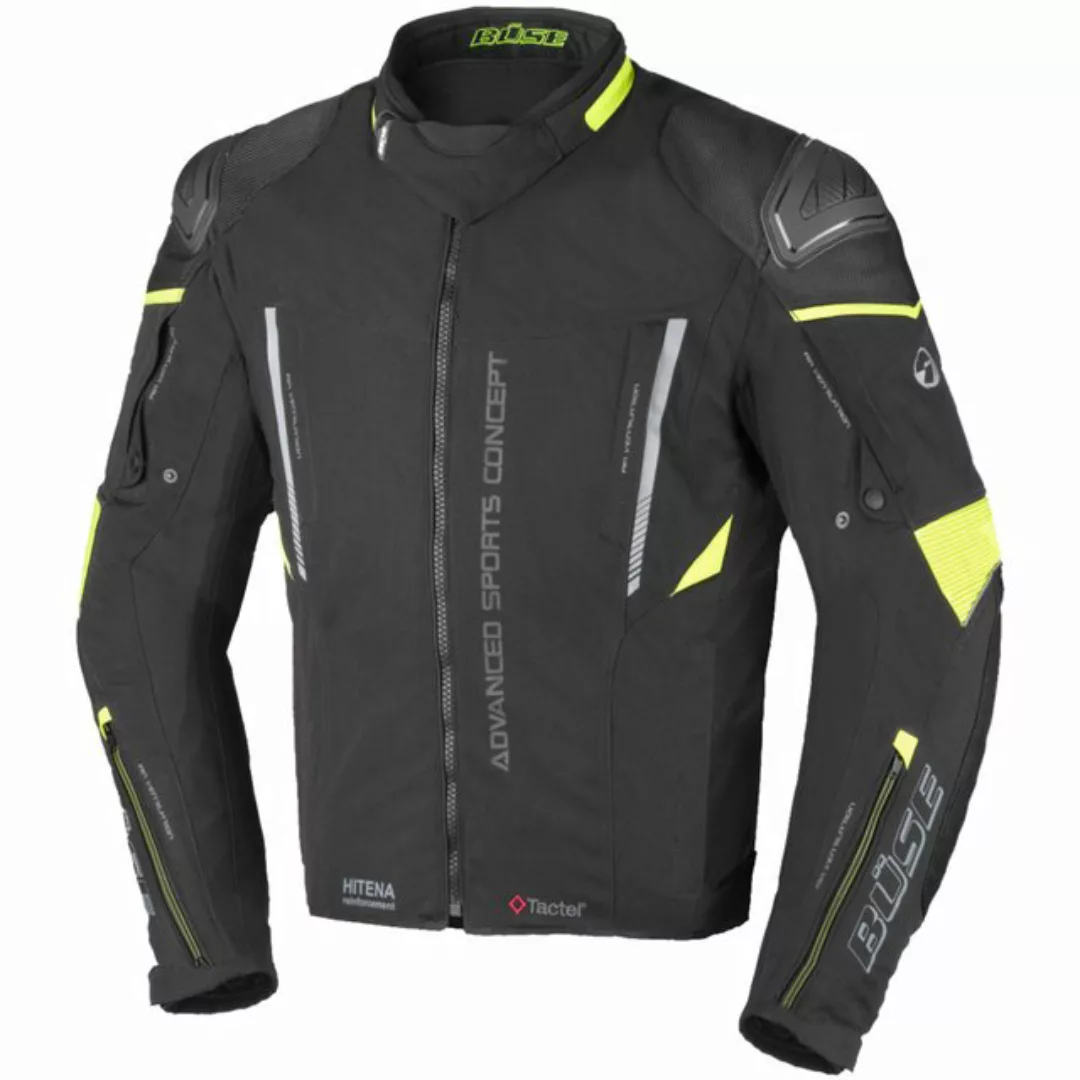 Büse Motorradjacke Büse Rocca Textiljacke Schwarz / Neon-Gelb 52 günstig online kaufen