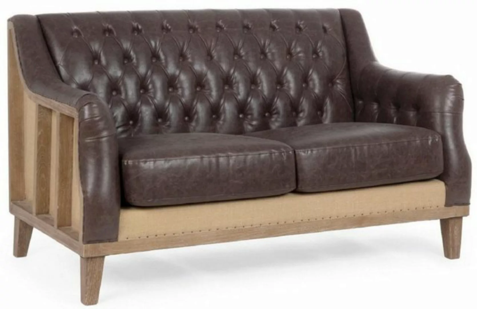 Casa Padrino Chesterfield-Sofa Casa Padrino Luxus Chesterfield Kunstleder S günstig online kaufen