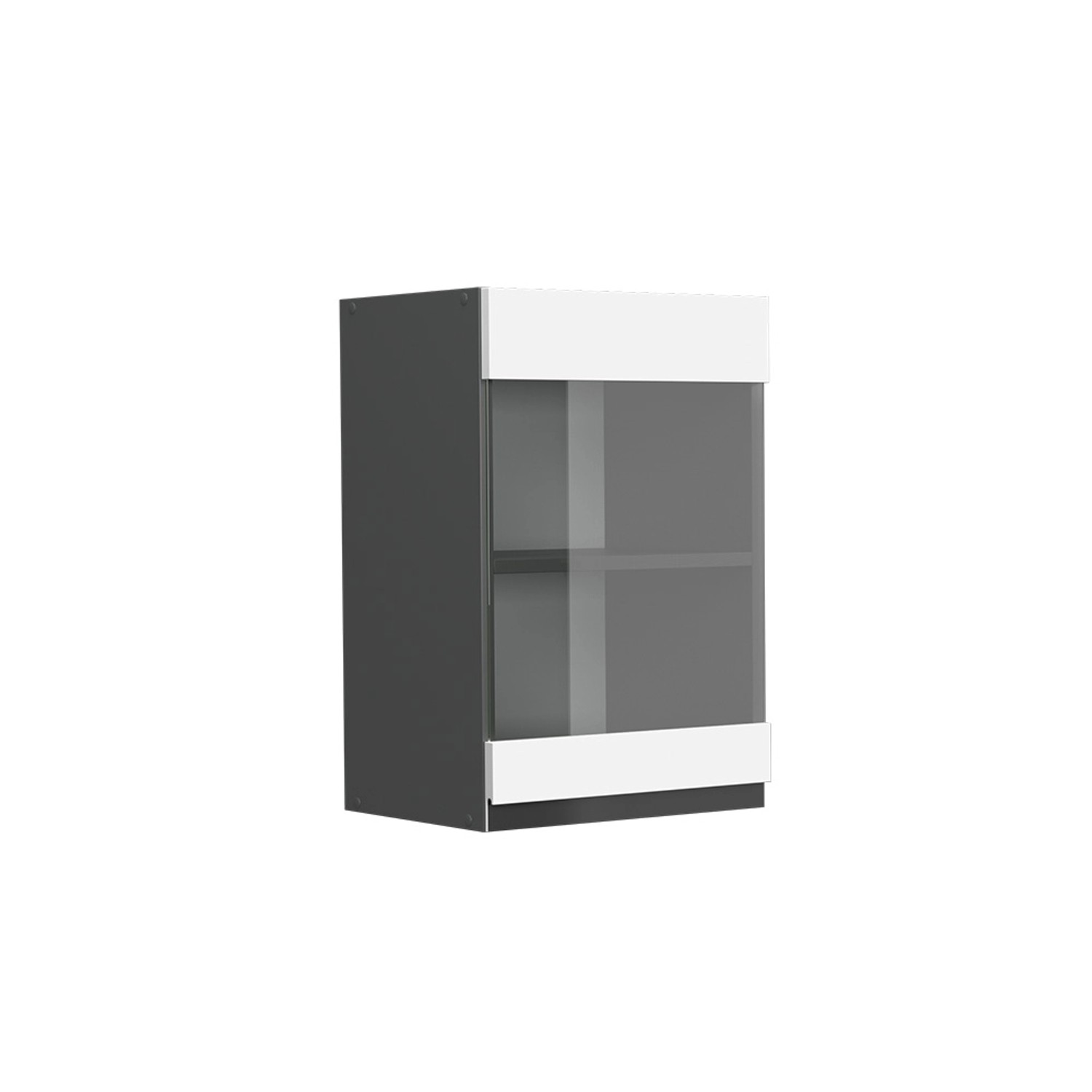 Vicco Glashängeschrank R-Line, Weiß/Anthrazit, 40 cm günstig online kaufen
