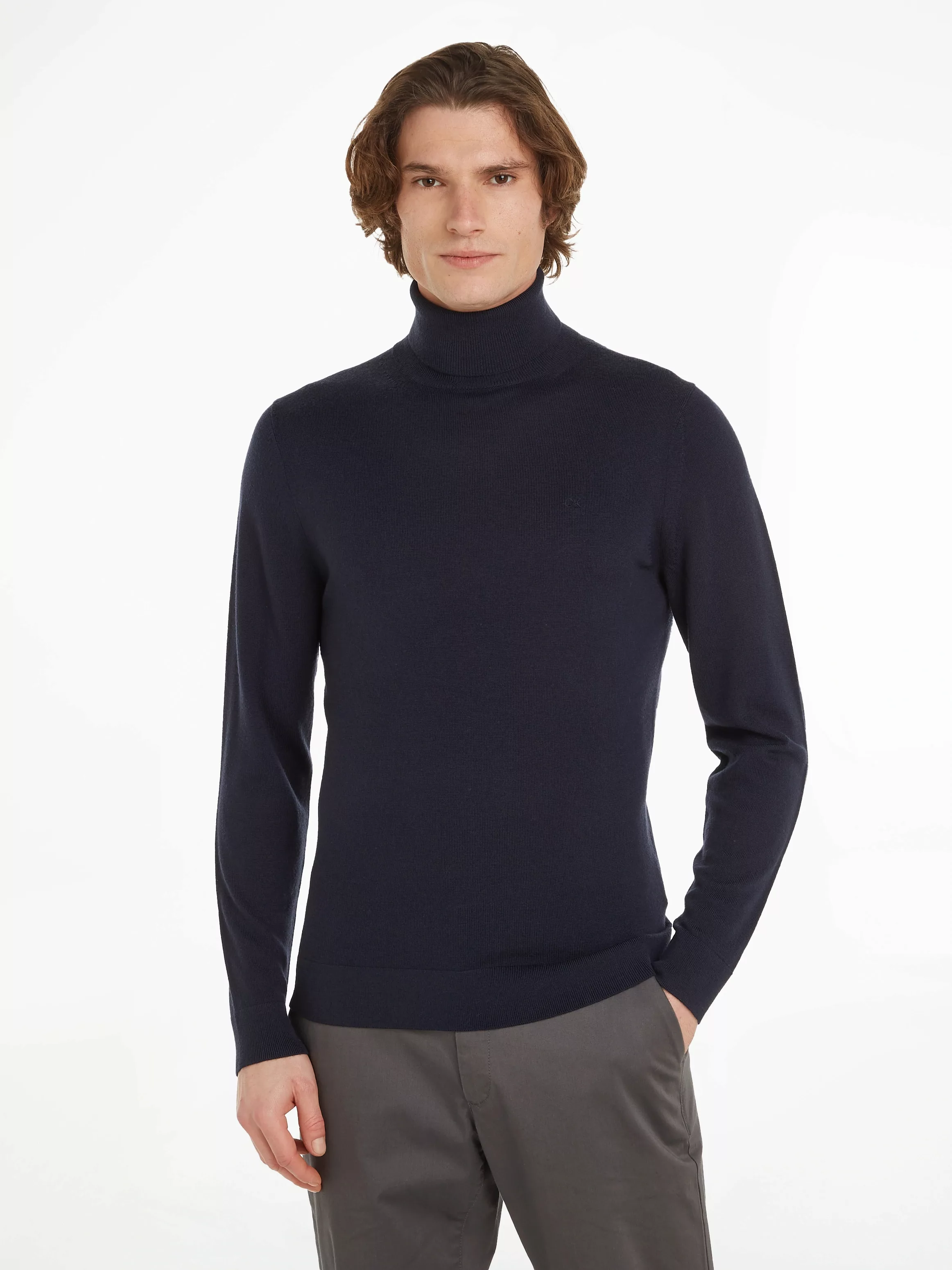 Calvin Klein Rollkragenpullover "SUPERIOR WOOL TURTLE NECK" günstig online kaufen