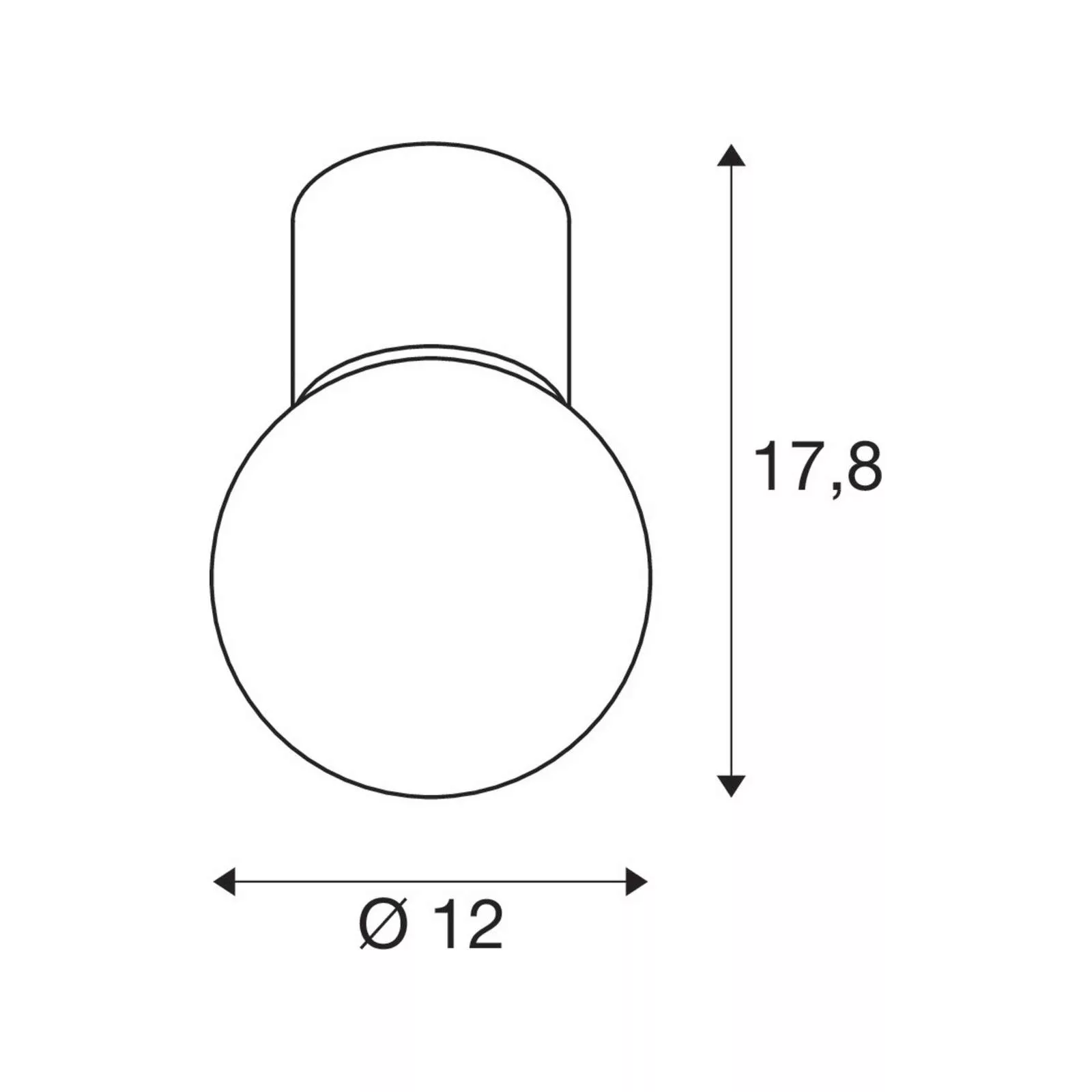 SLV Bad-Deckenlampe Varyt, messingfarben, Alu, Ø 12 cm günstig online kaufen