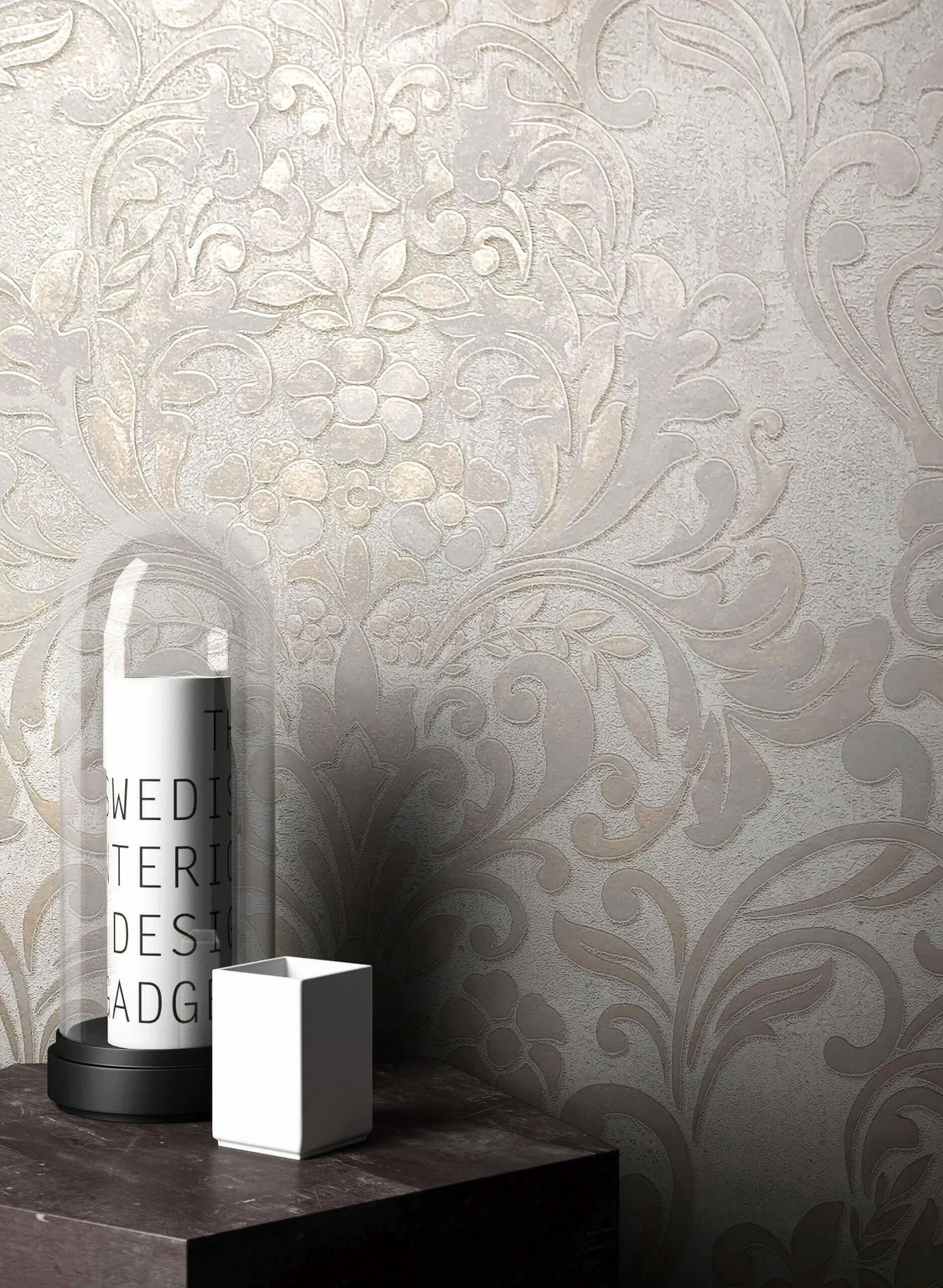 Newroom Vliestapete, Beige Tapete Barock Glänzend günstig online kaufen
