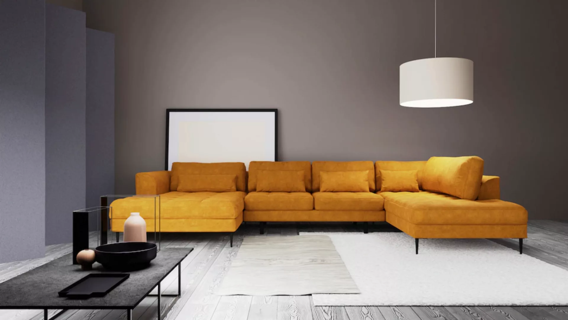 TRENDMANUFAKTUR Wohnlandschaft »Luzi, gemütliches Sofa mit extra viel Platz günstig online kaufen