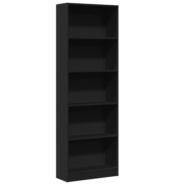 vidaXL Bücherregal Bücherregal Schwarz 60x24x176 cm Holzwerkstoff, 1-tlg. günstig online kaufen