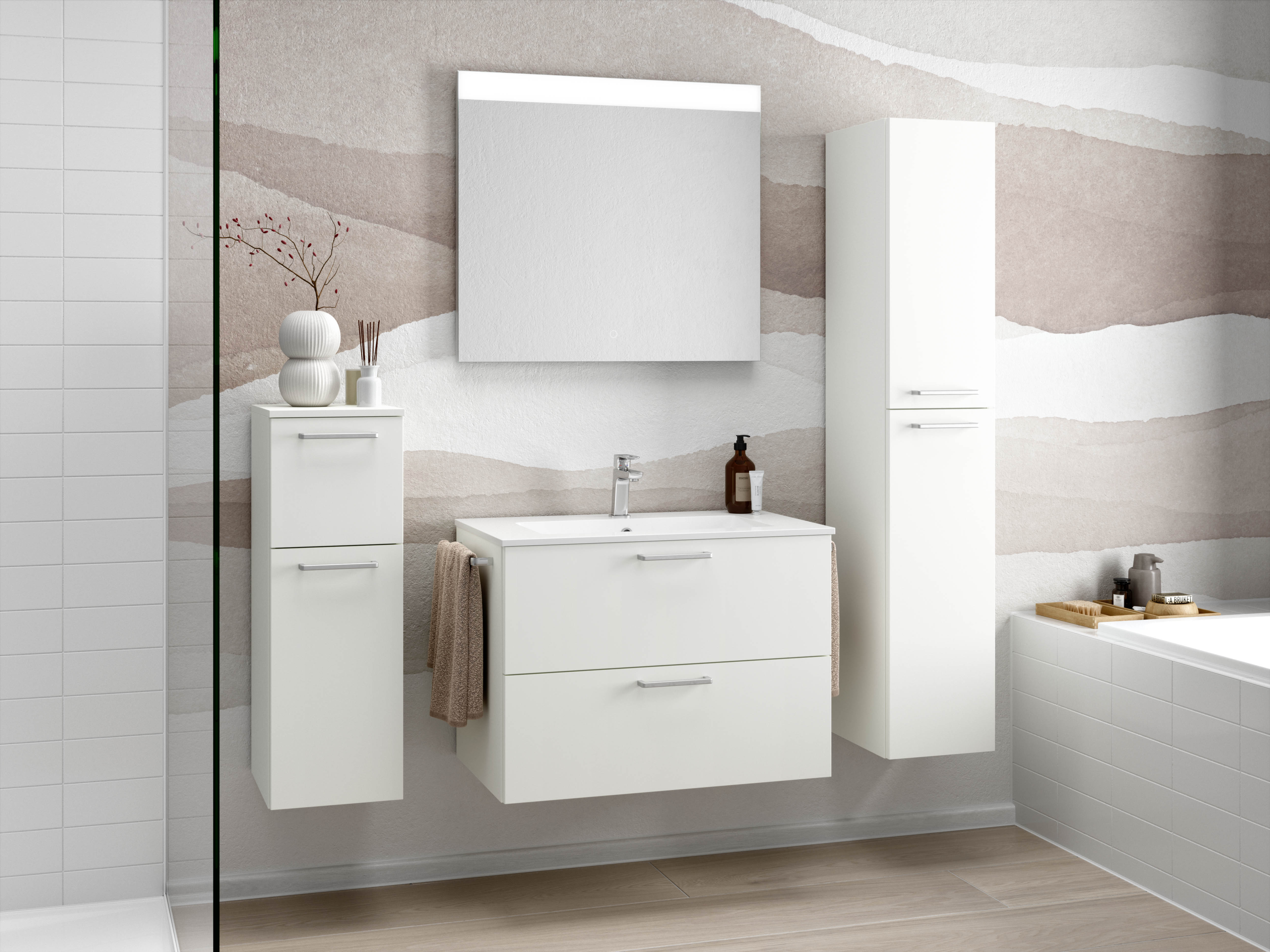 nobilia® Badmöbel-Set »Tolvina«, (2 St., vormontiert, mit Soft-Close), inkl günstig online kaufen
