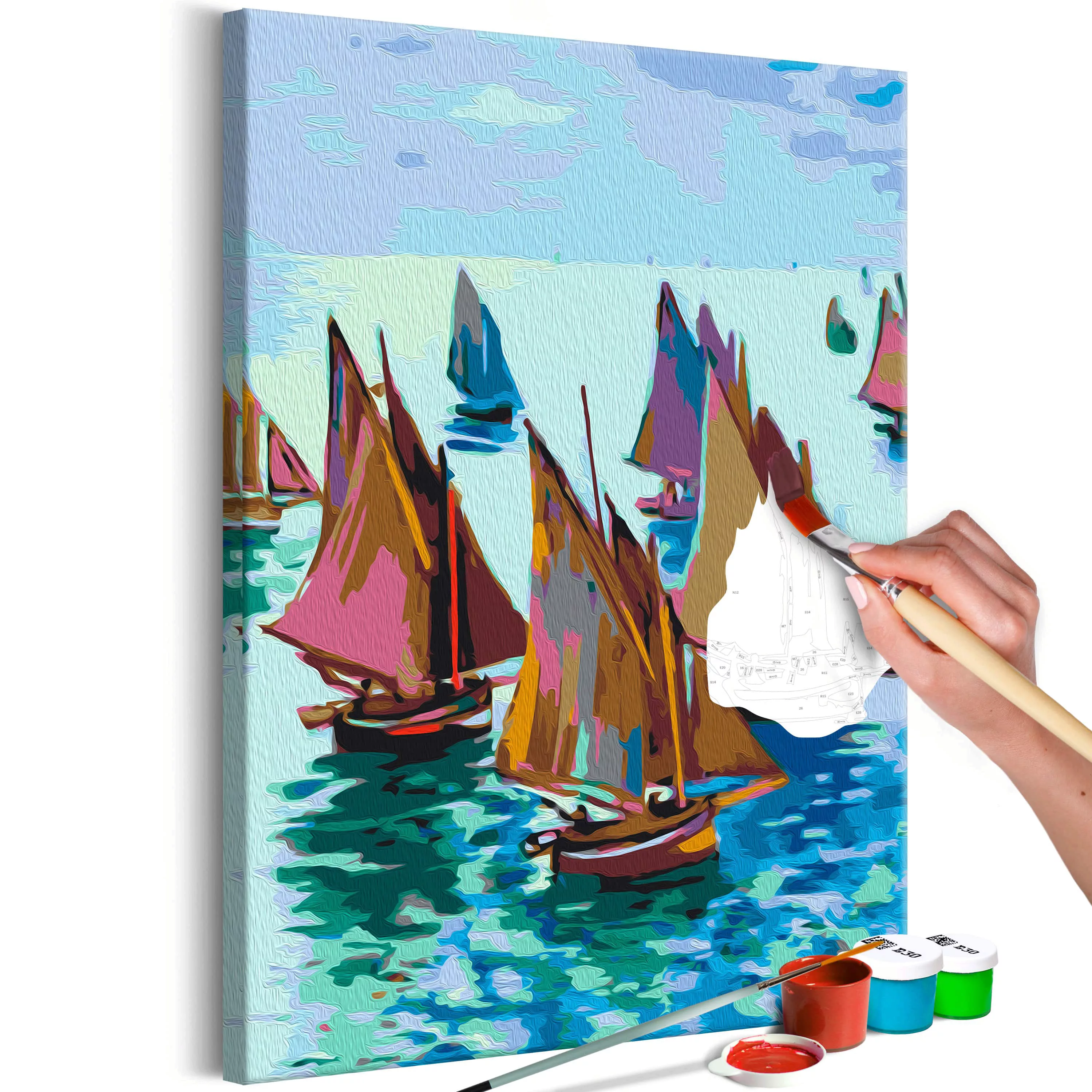 Malen nach Zahlen - Claude Monet: Fishing Boats günstig online kaufen