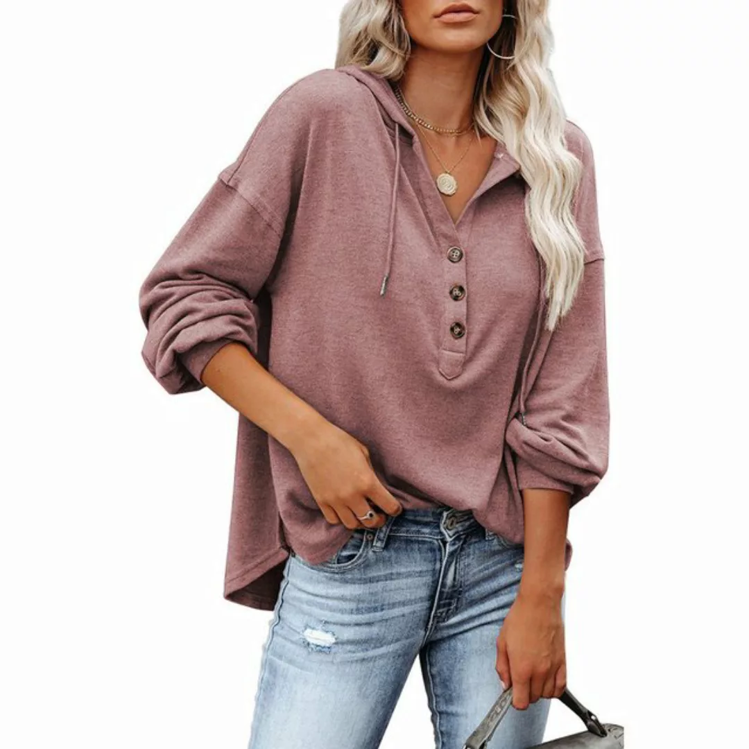 RUZU UG Kapuzenpullover Damen Loungewear Sweatshirts Oversized Hoodies Lang günstig online kaufen