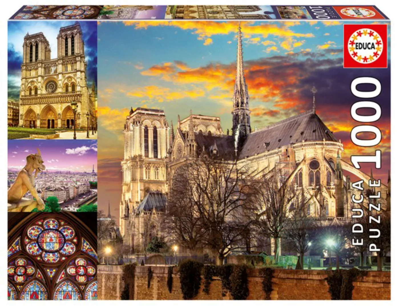 Educa Puzzle 9218456 - Notre Dame Collage - 1000 Teile Puzzle günstig online kaufen