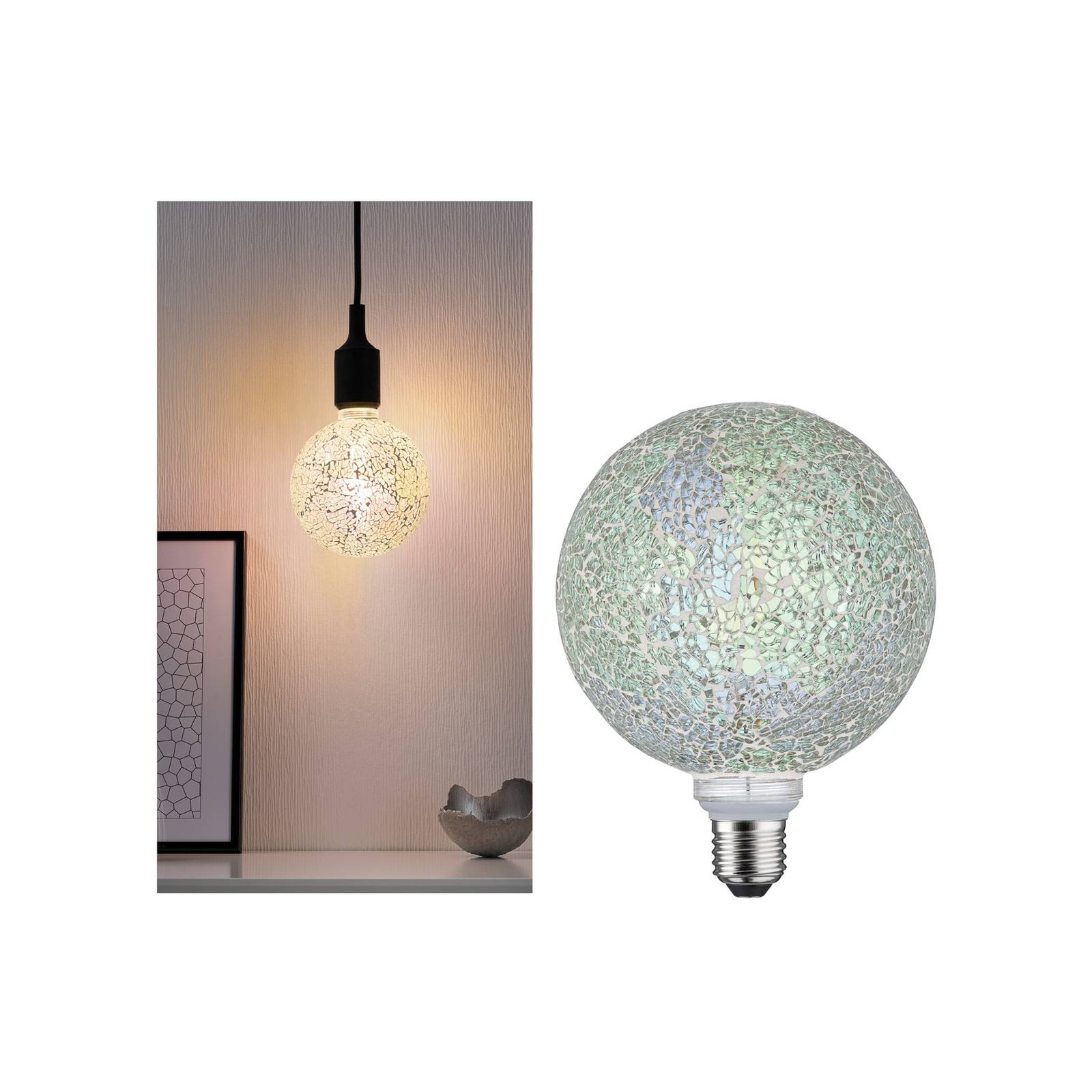 Paulmann E27 LED-Globe 5W Miracle Mosaic weiß günstig online kaufen