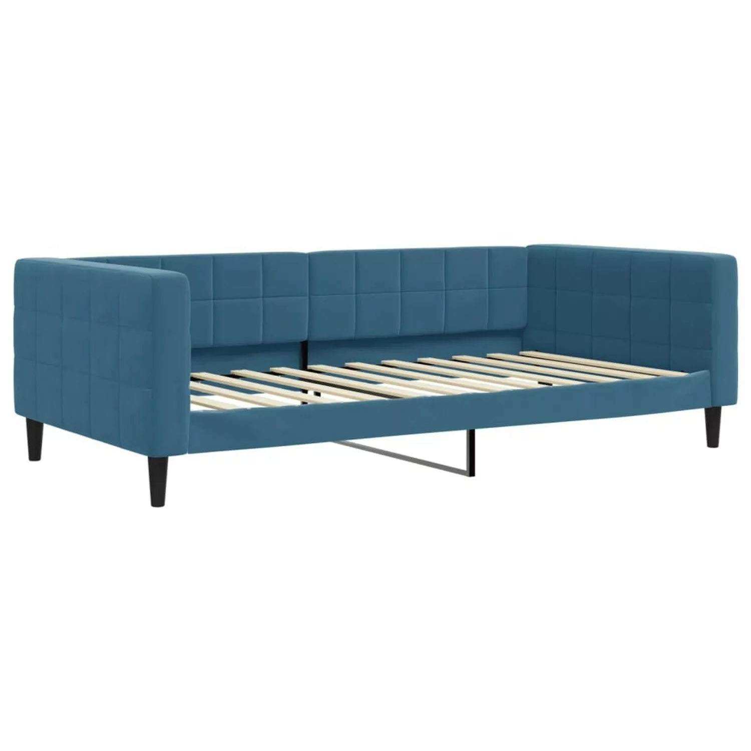 vidaXL Gästebett Tagesbett Blau 100x200 cm Samt Gästebett Gästecouch Gästes günstig online kaufen