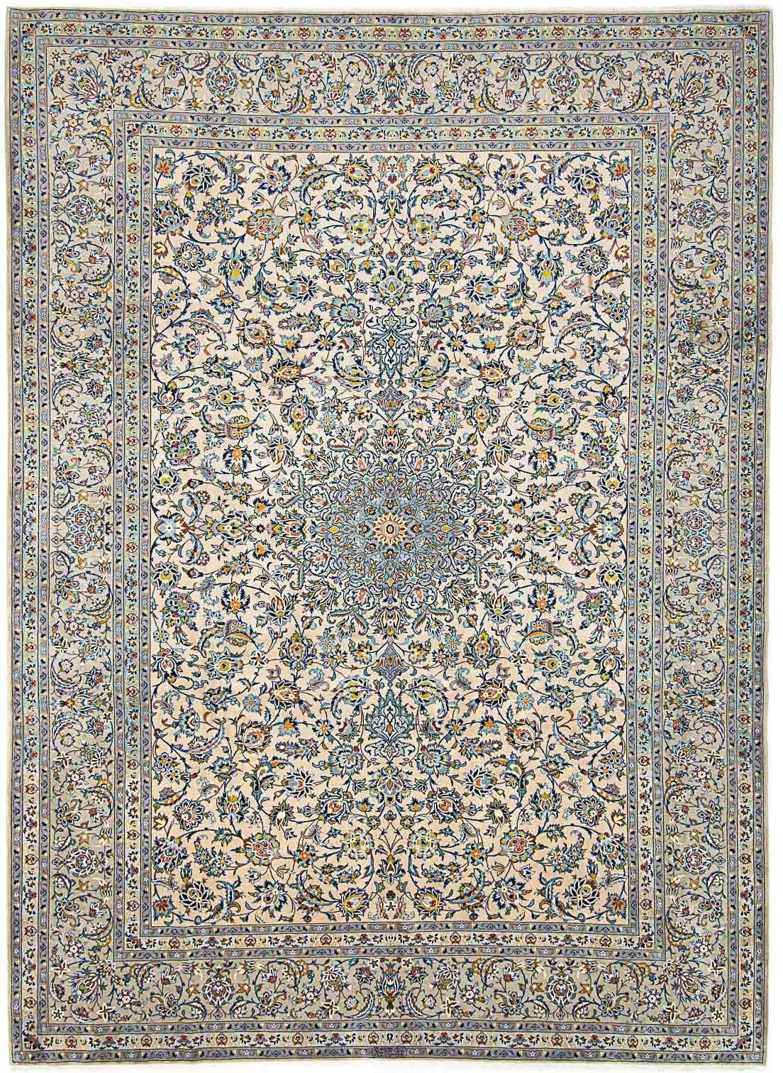 morgenland Wollteppich »Moud Felder 386 x 298 cm«, rechteckig, Unikat mit Z günstig online kaufen
