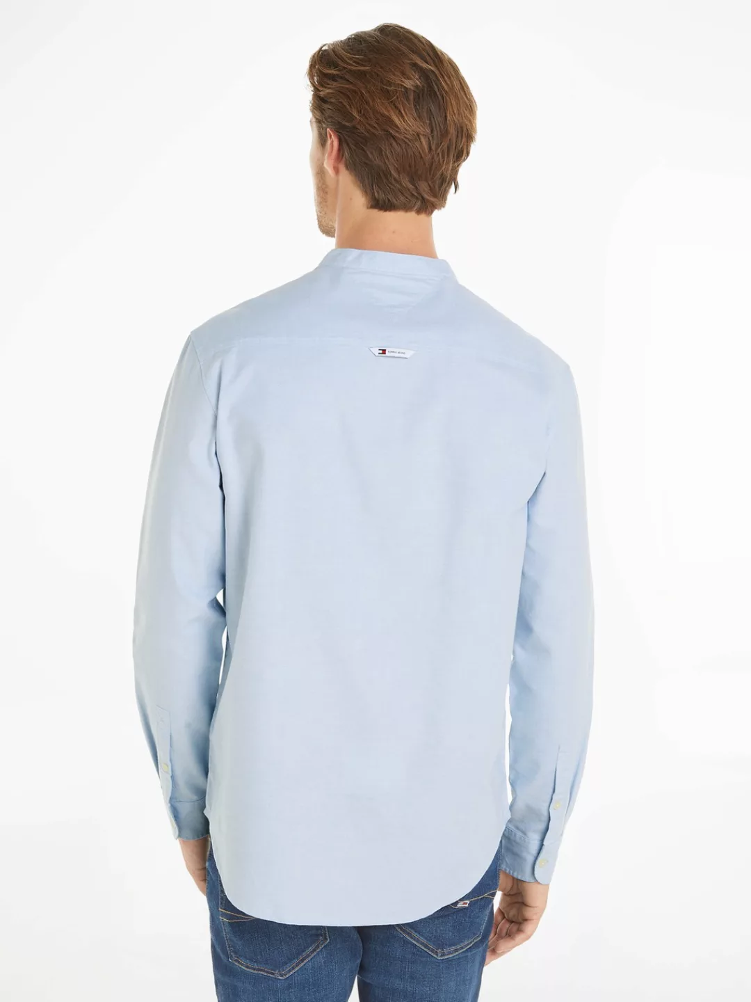 Tommy Jeans Langarmhemd "TJM REG OXFORD MAO SHIRT", mit Logostickerei günstig online kaufen