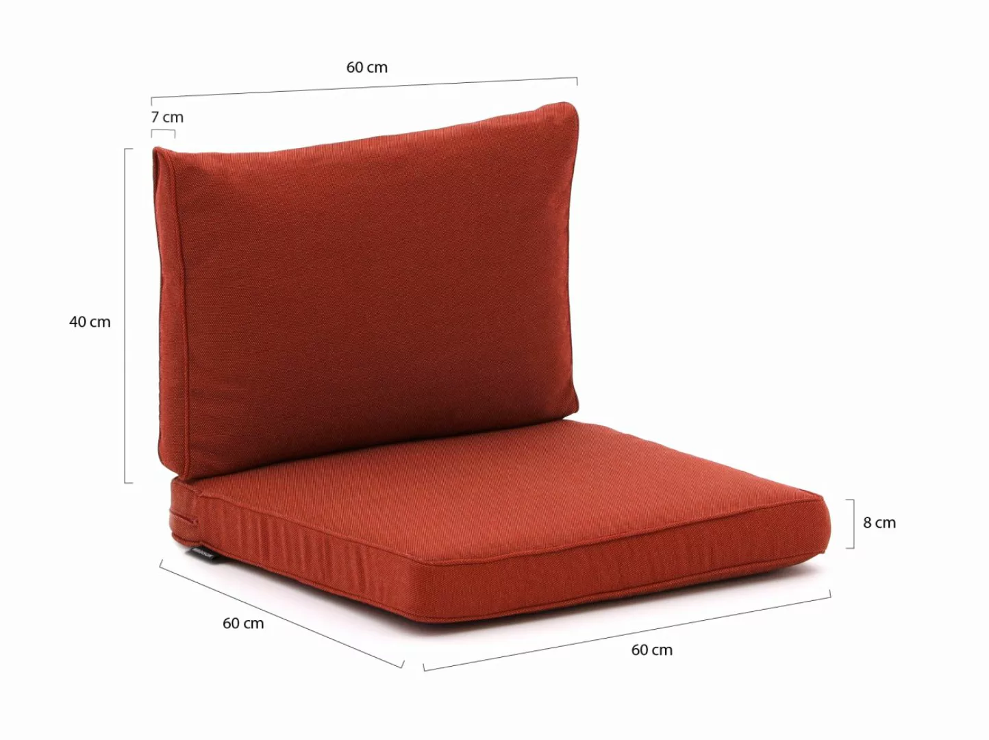 Madison Loungekissen-Set Luxus Sitz 60x60 Rücken 60x40 2-teilig günstig online kaufen