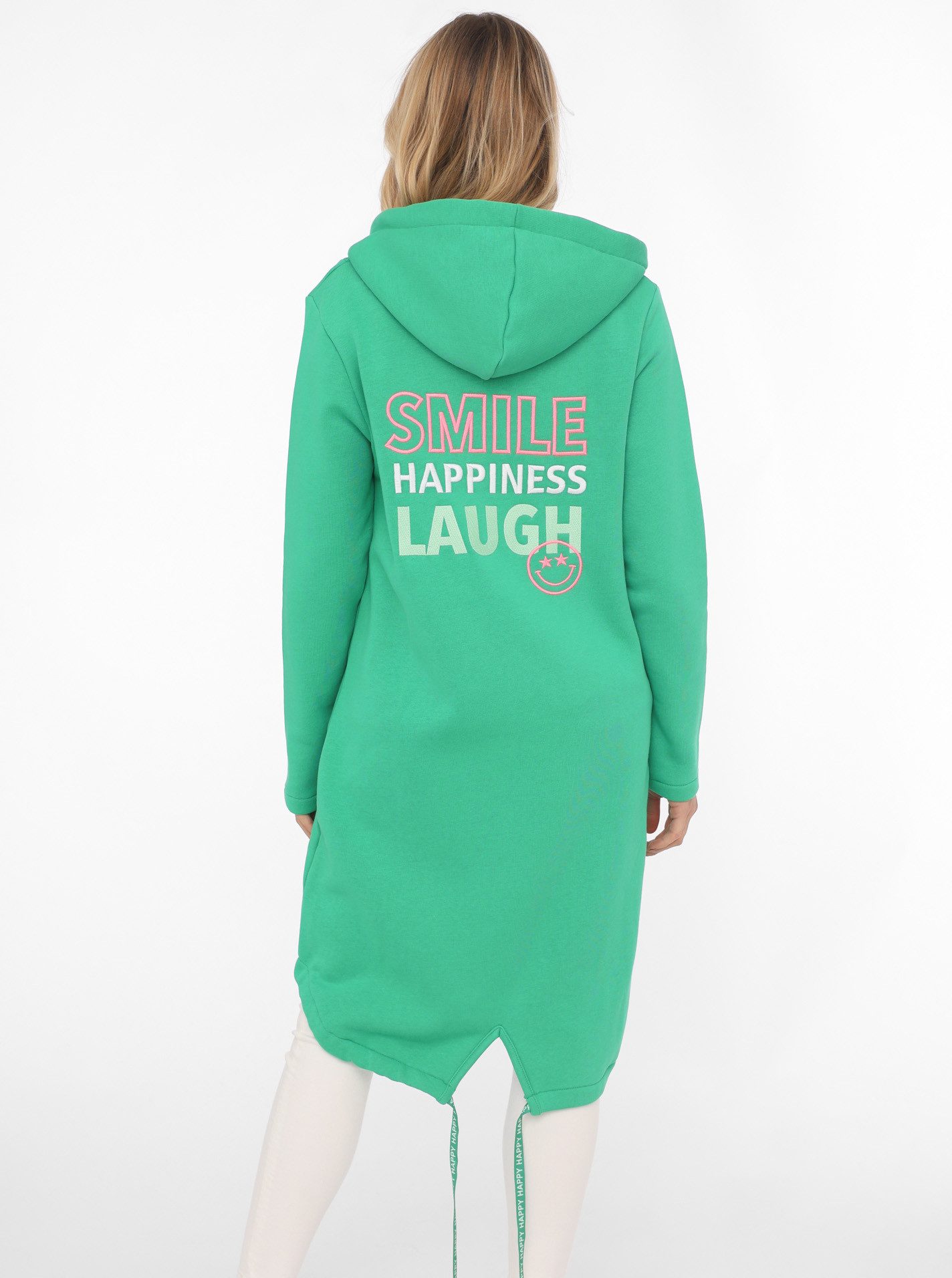 Zwillingsherz Jerseymantel "Smile Happiness Laugh" mit günstig online kaufen