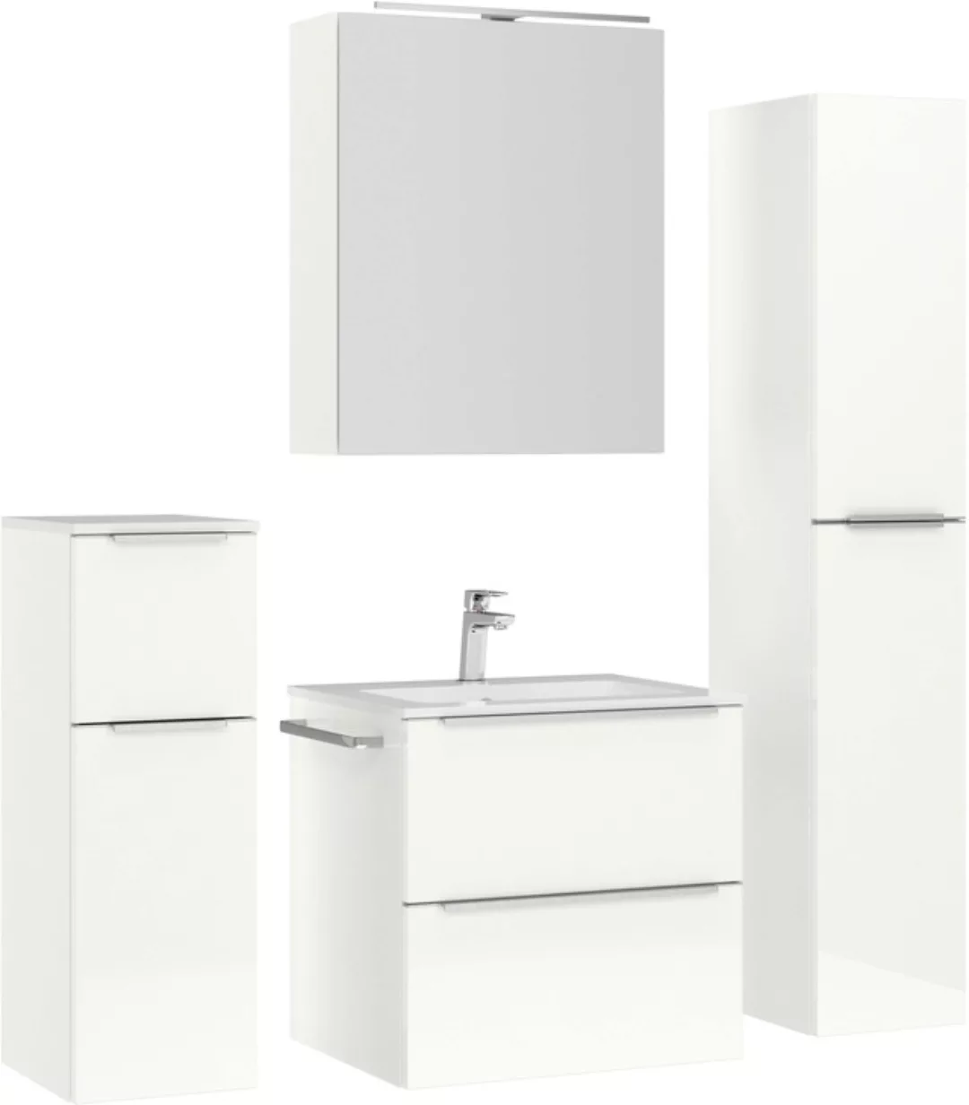 nobilia® Badmöbel-Set »Levere«, (4 St., vormontiert, mit Soft-Close), inkl. günstig online kaufen