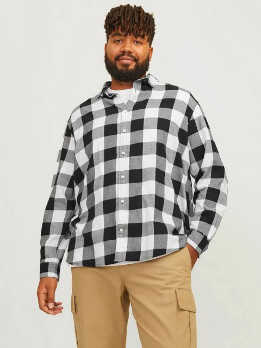 Jack & Jones PlusSize Karohemd JJEGINGHAM TWILL SHIRT L/S NOOS PLS günstig online kaufen