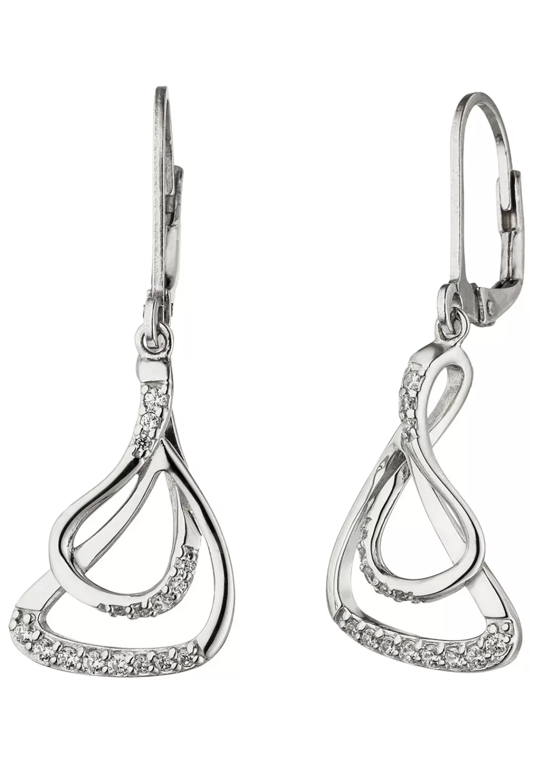 JOBO Paar Ohrhänger, 925 Silber mit 32 Zirkonia günstig online kaufen