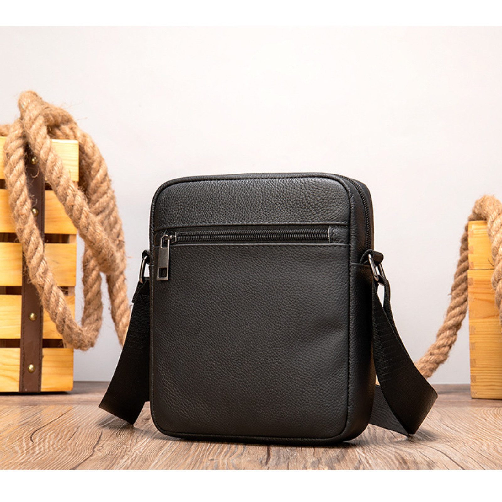 YUBRO-STUDIO Messenger Bag Herren Kleine Umhängetasche günstig online kaufen