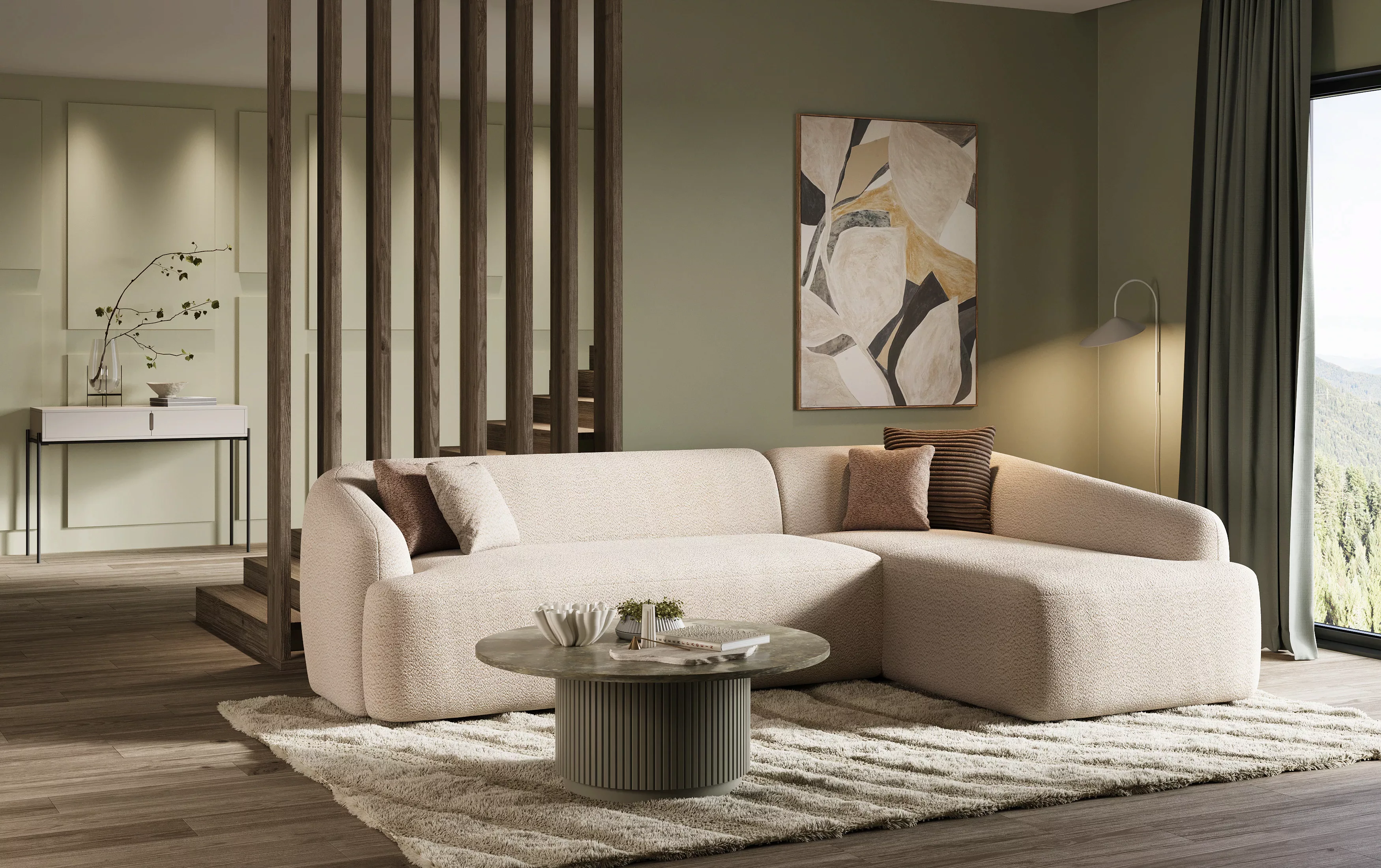 INOSIGN Ecksofa »Nergal, organisches Design, Breite 296cm, L-Form«, Moderne günstig online kaufen