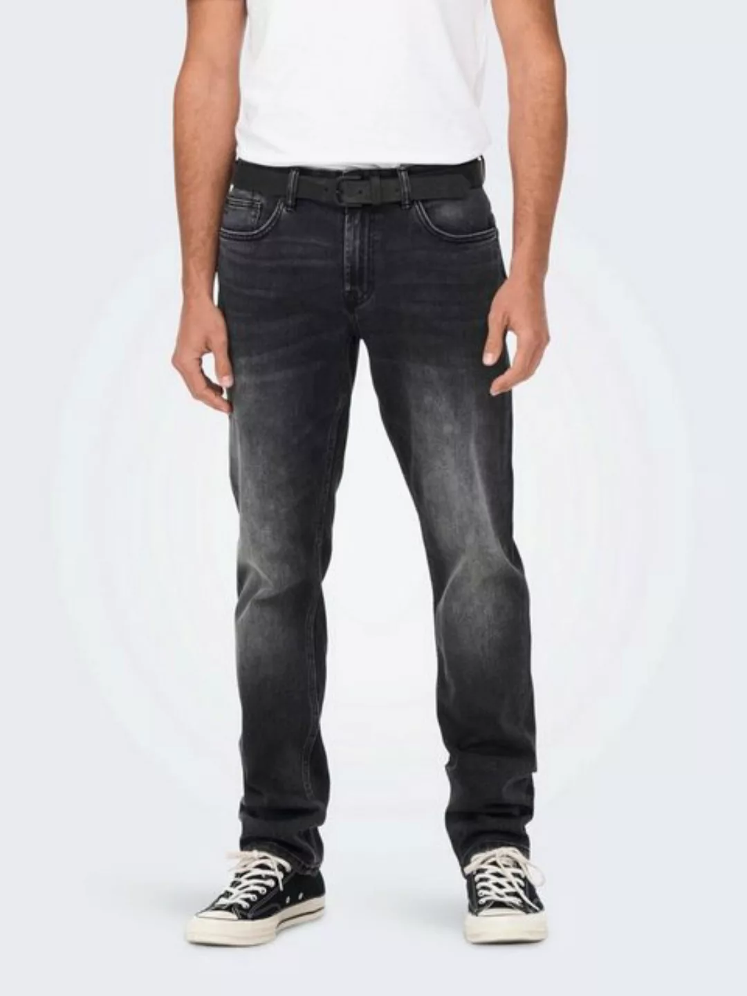 Only & Sons Herren Jeans ONSWEFT GREY TRUETEMP 3035 - Straight Fit - Grau - günstig online kaufen