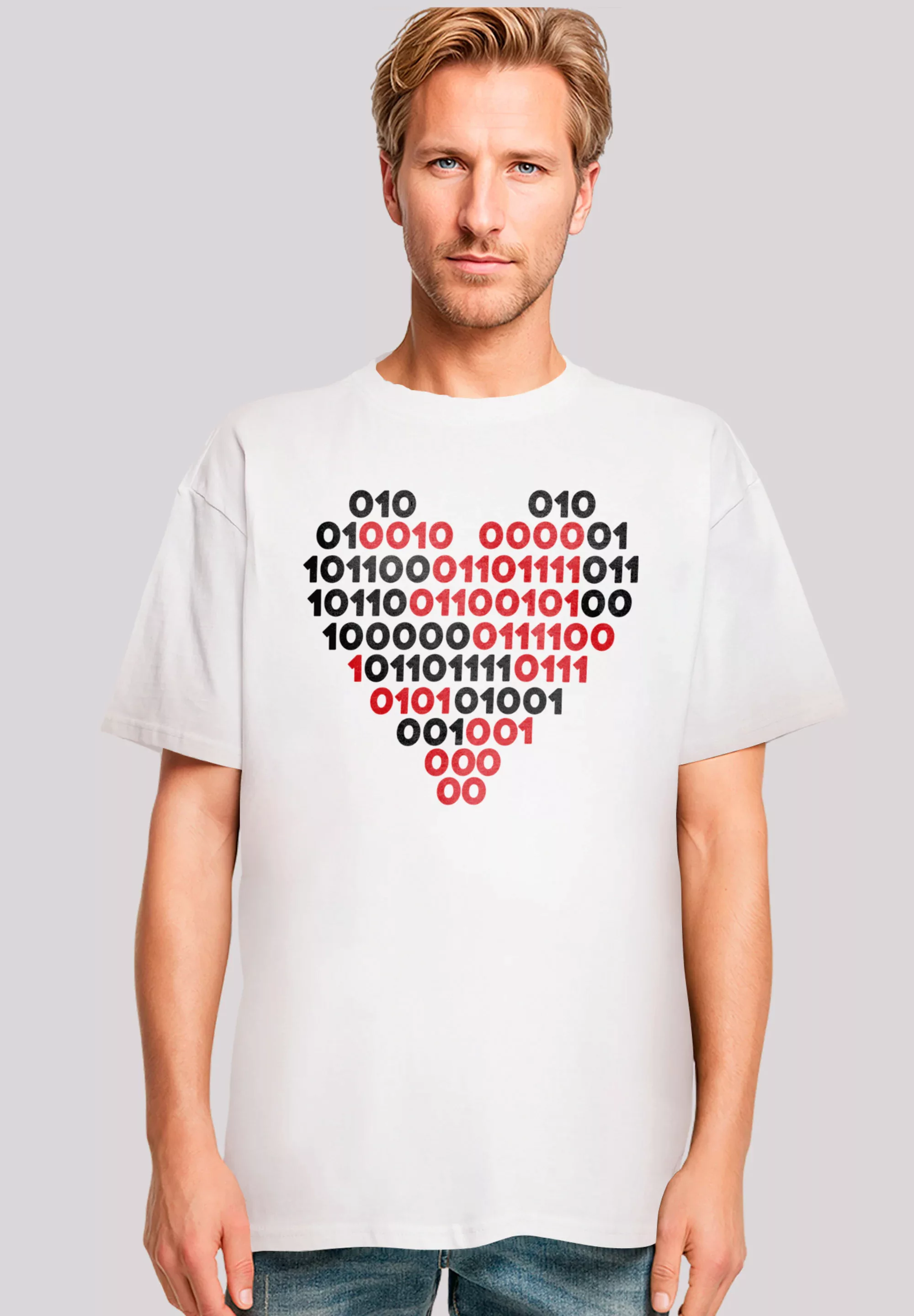 F4NT4STIC T-Shirt "I love you Binary Code Herz", Premium Qualität günstig online kaufen