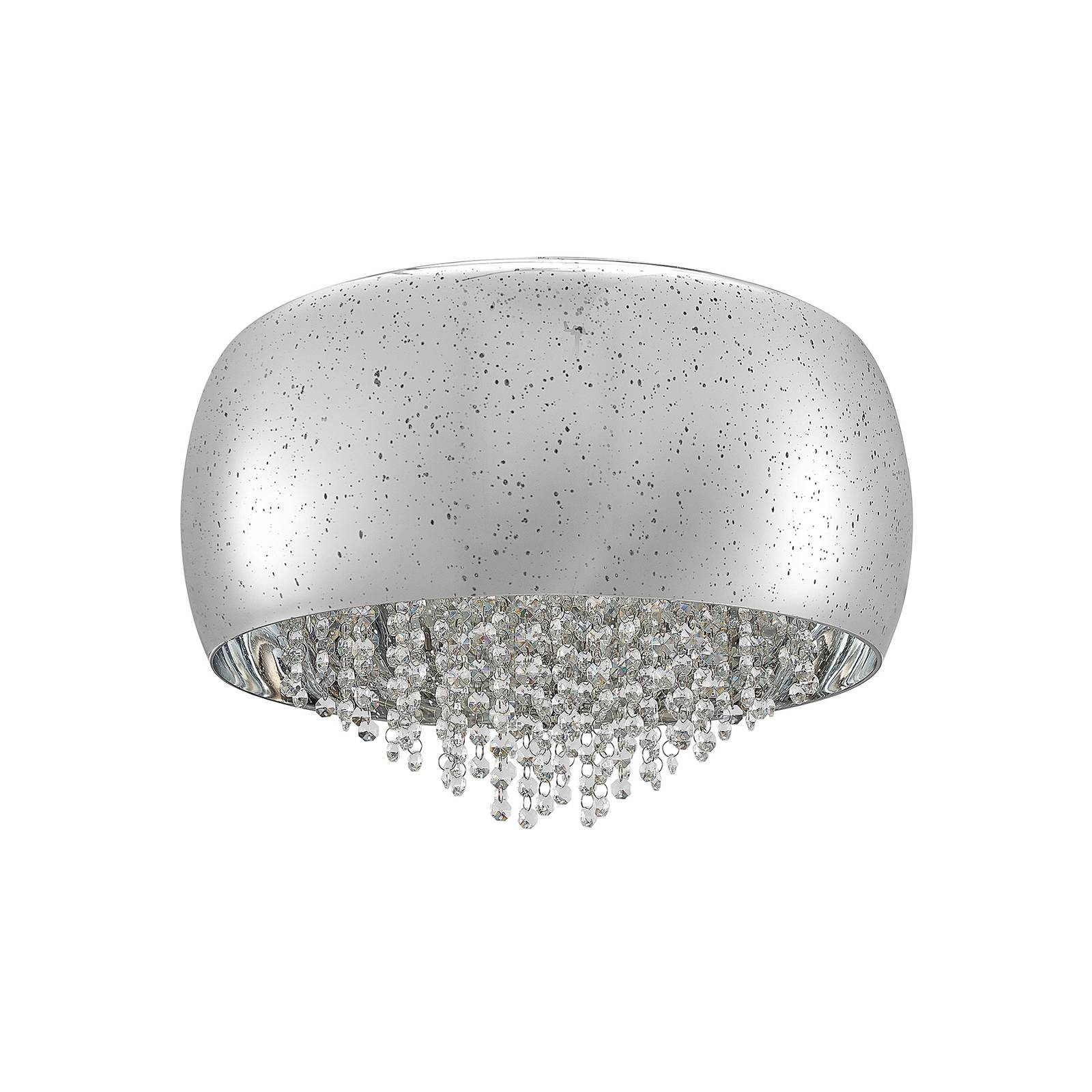 Lucande Elinara Kristall-Deckenlampe, 50 cm chrom günstig online kaufen