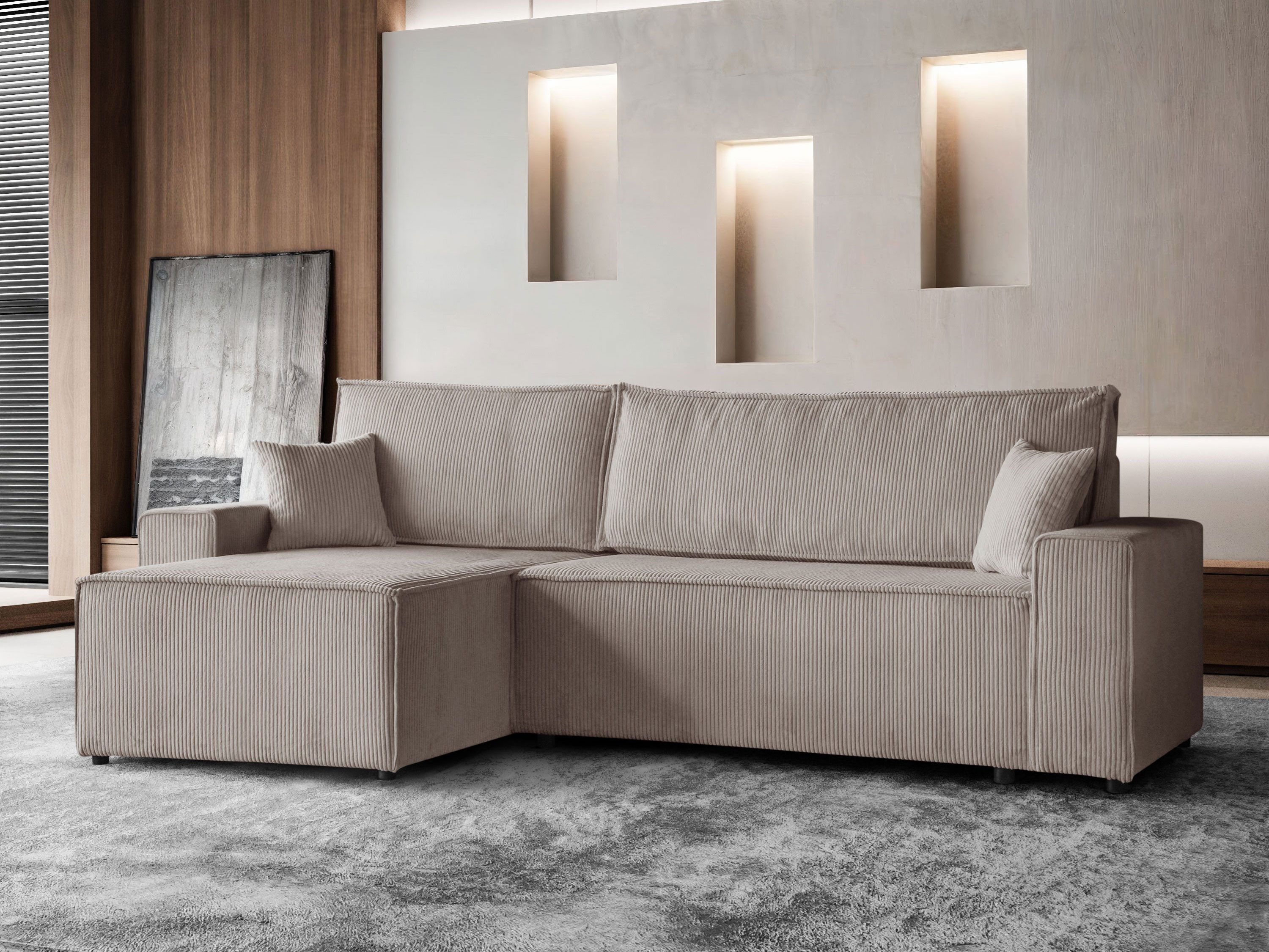 Beautysofa Ecksofa im Cordstoff HEKTOR, mit günstig online kaufen