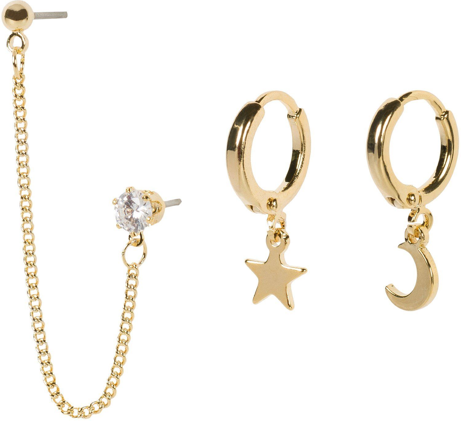 styleBREAKER Creolen-Set 4-Teiliges Hoops und Ohrstecker günstig online kaufen