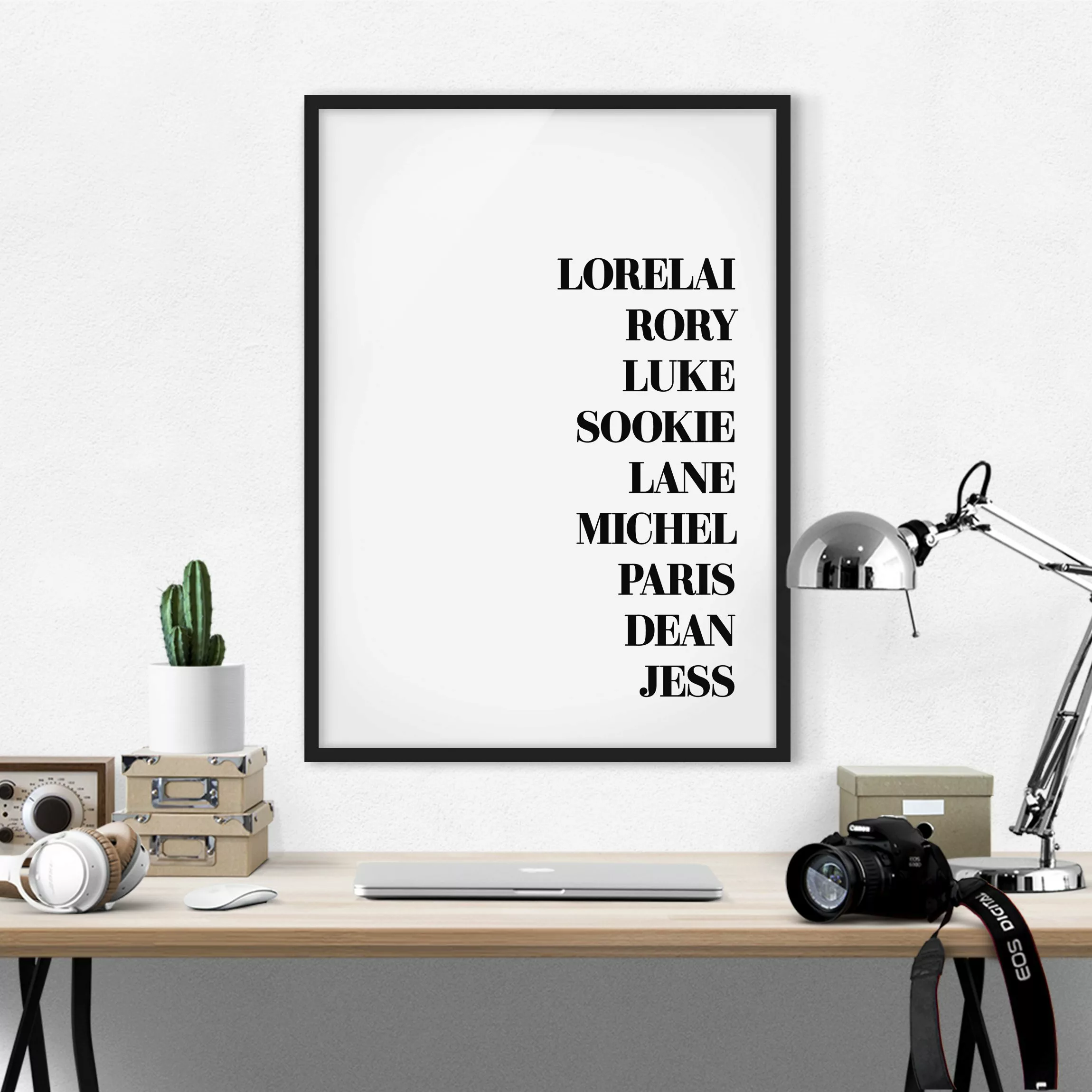 Bild mit Rahmen Spruch - Hochformat Lieblingsserien - Gilmore Girls günstig online kaufen