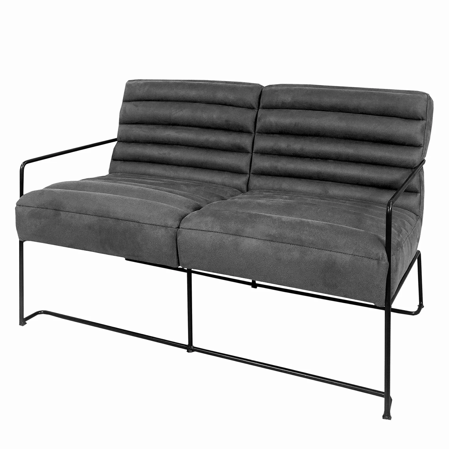 home24 ars manufacti Sofa Voda II 2-Sitzer Grau Strukturstoff 121x81x78 cm günstig online kaufen