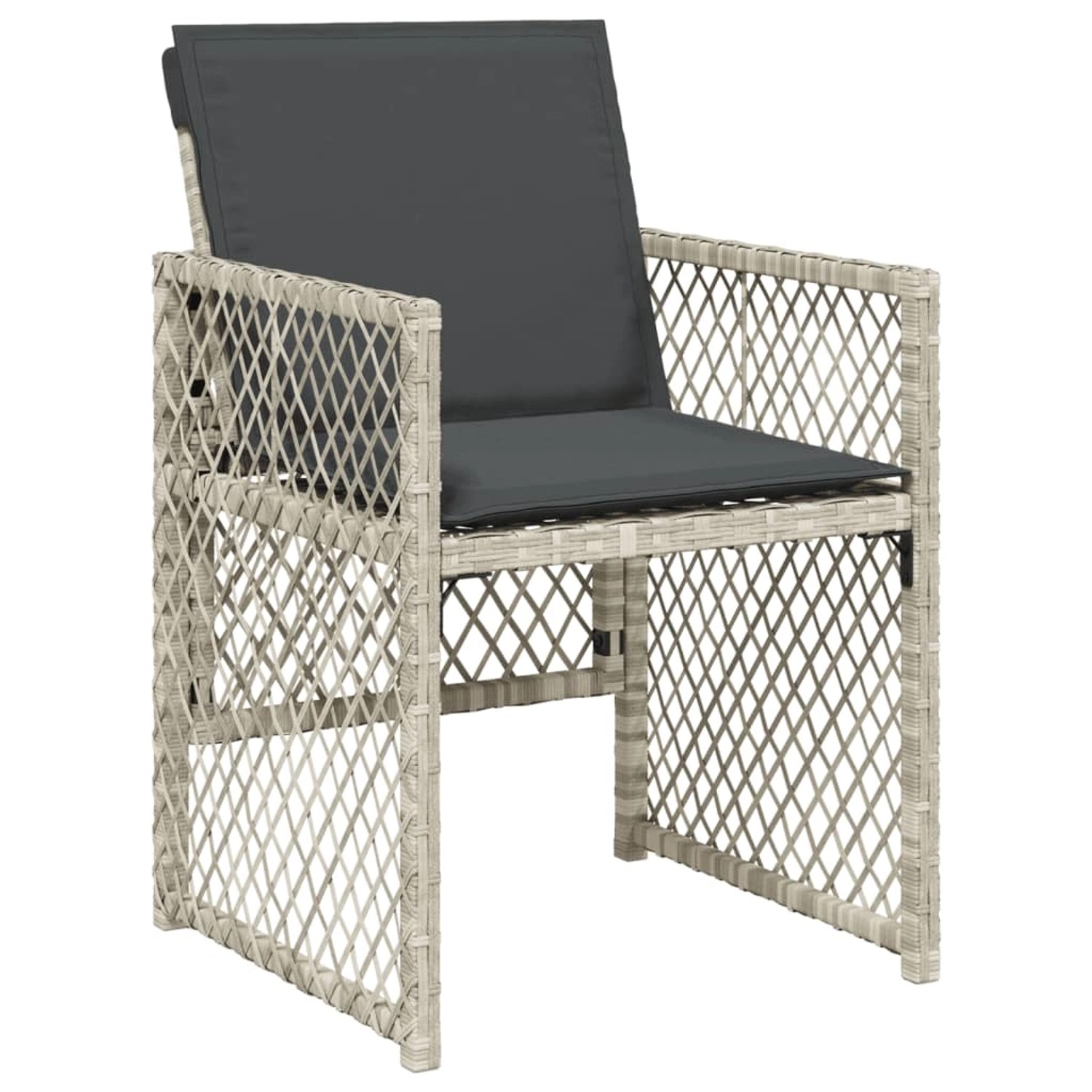 vidaXL 13-tlg Garten-Essgruppe mit Kissen Hellgrau Poly Rattan Modell 12 günstig online kaufen