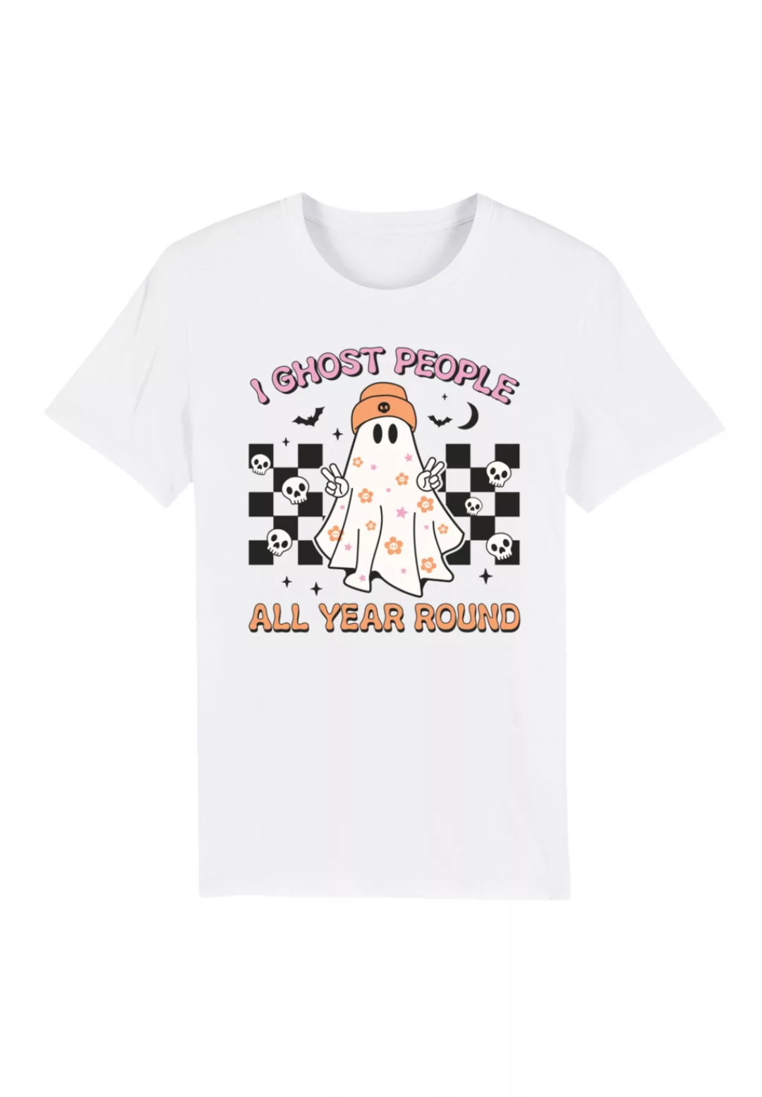 F4NT4STIC T-Shirt "Retro Halloween I Ghost People All Year Round", Premium günstig online kaufen