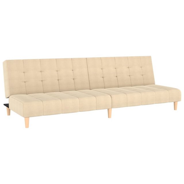 vidaXL Schlafsofa, Sofa 2-Sitzer Creme Stoff günstig online kaufen