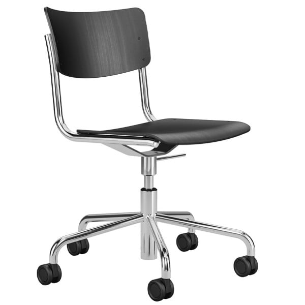 THONET S 43 DR | Buche schwarz gebeizt | Drehsessel | Rollen schwarz | Gest günstig online kaufen