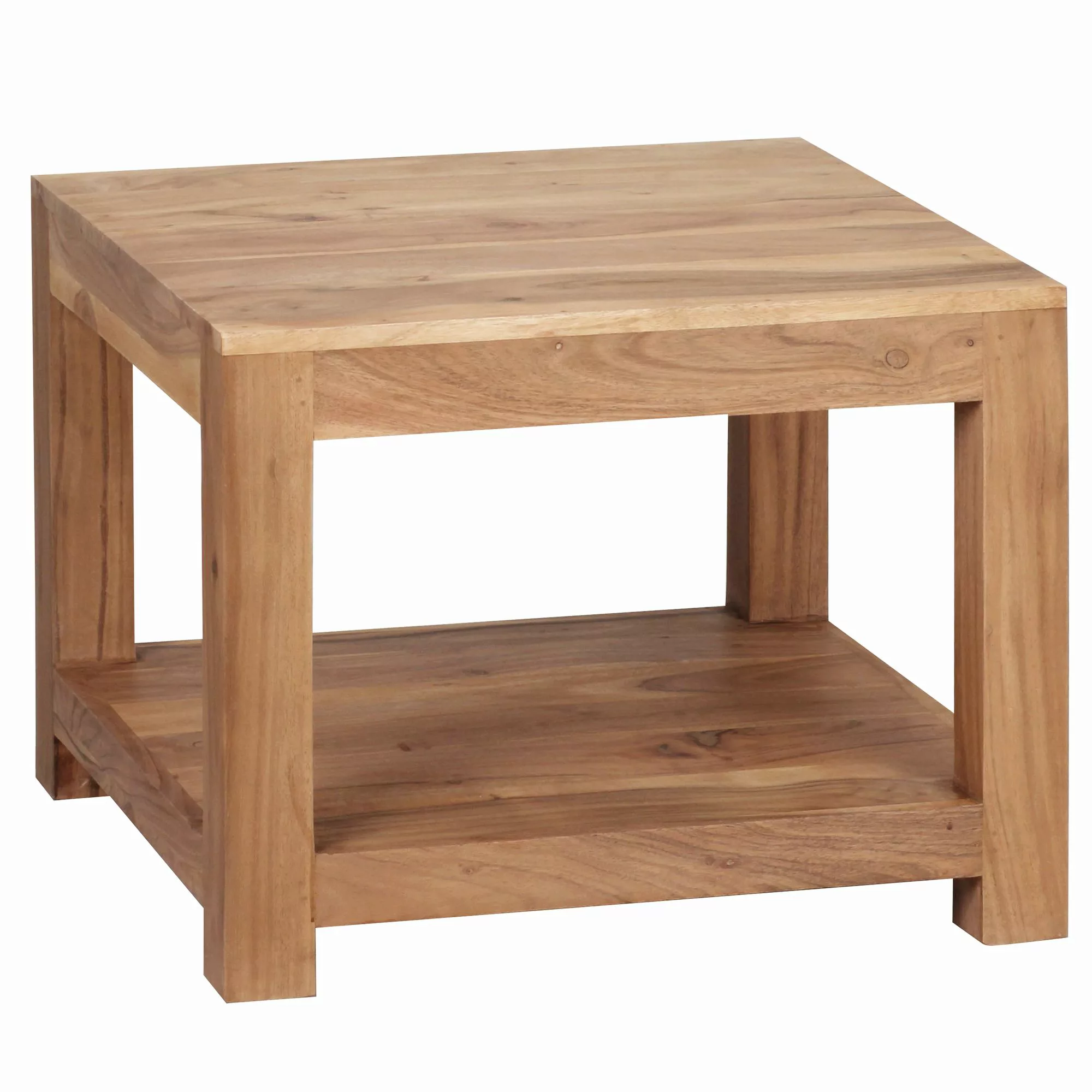 Couchtisch MUMBAI Massiv-Holz Akazie 60 x 60 cm Wohnzimmer-Tisch Design dun günstig online kaufen