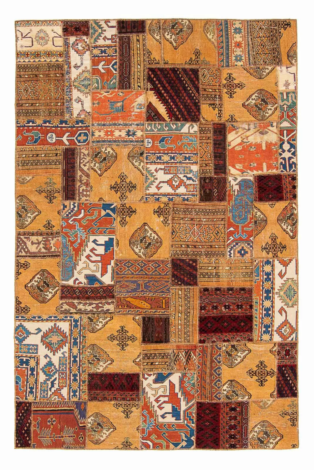 morgenland Wollteppich »Patchwork Patchwork 298 x 155 cm«, rechteckig, 4 mm günstig online kaufen