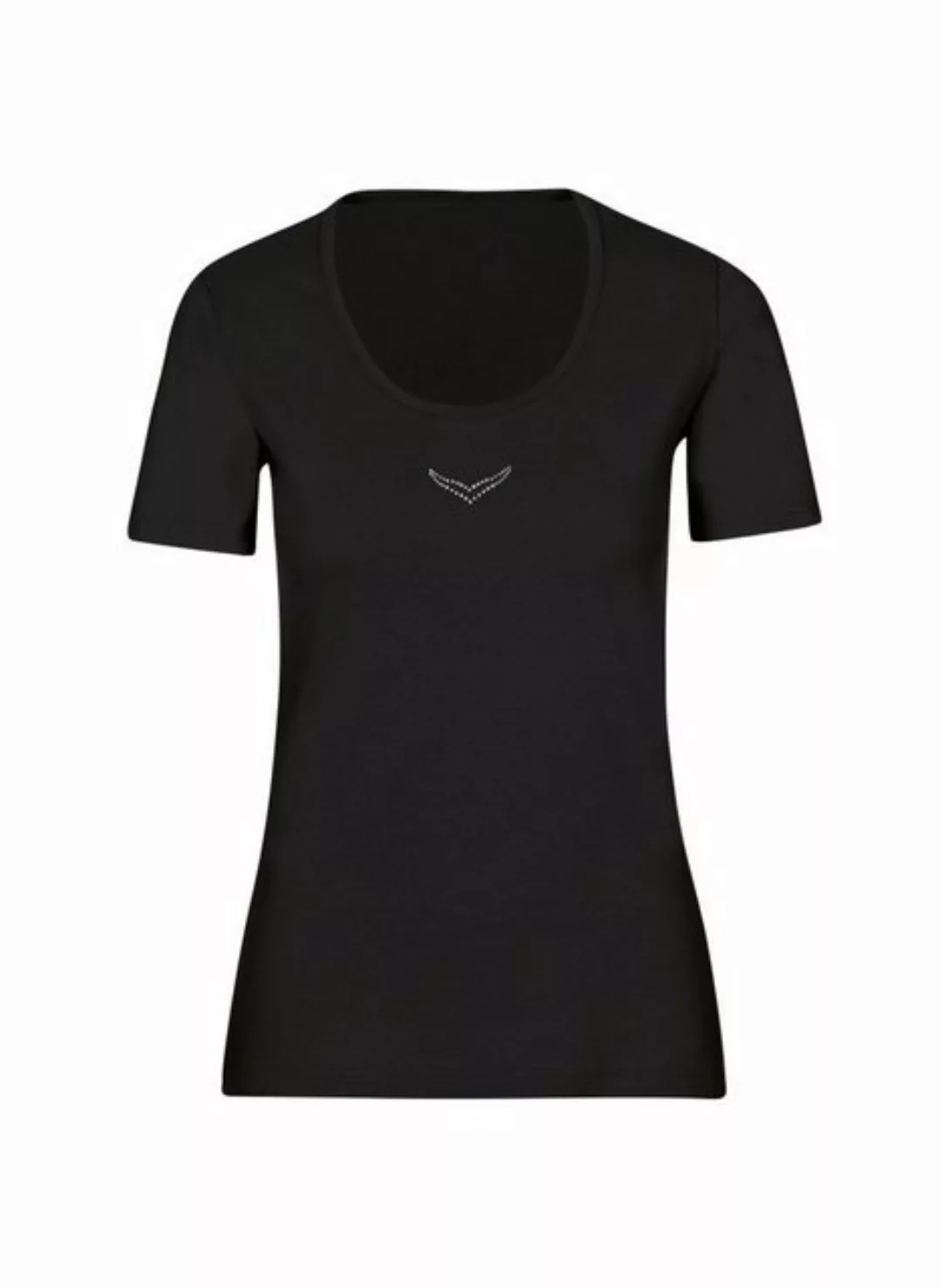 Trigema T-Shirt TRIGEMA T-Shirt mit Kristallsteinen (1-tlg) günstig online kaufen