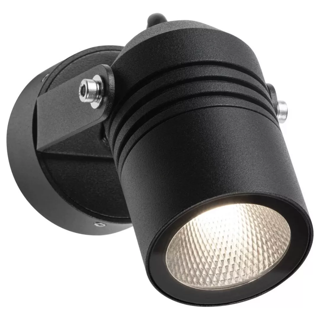 LED Wandleuchte in Schwarz 6W 403lm IP65 günstig online kaufen