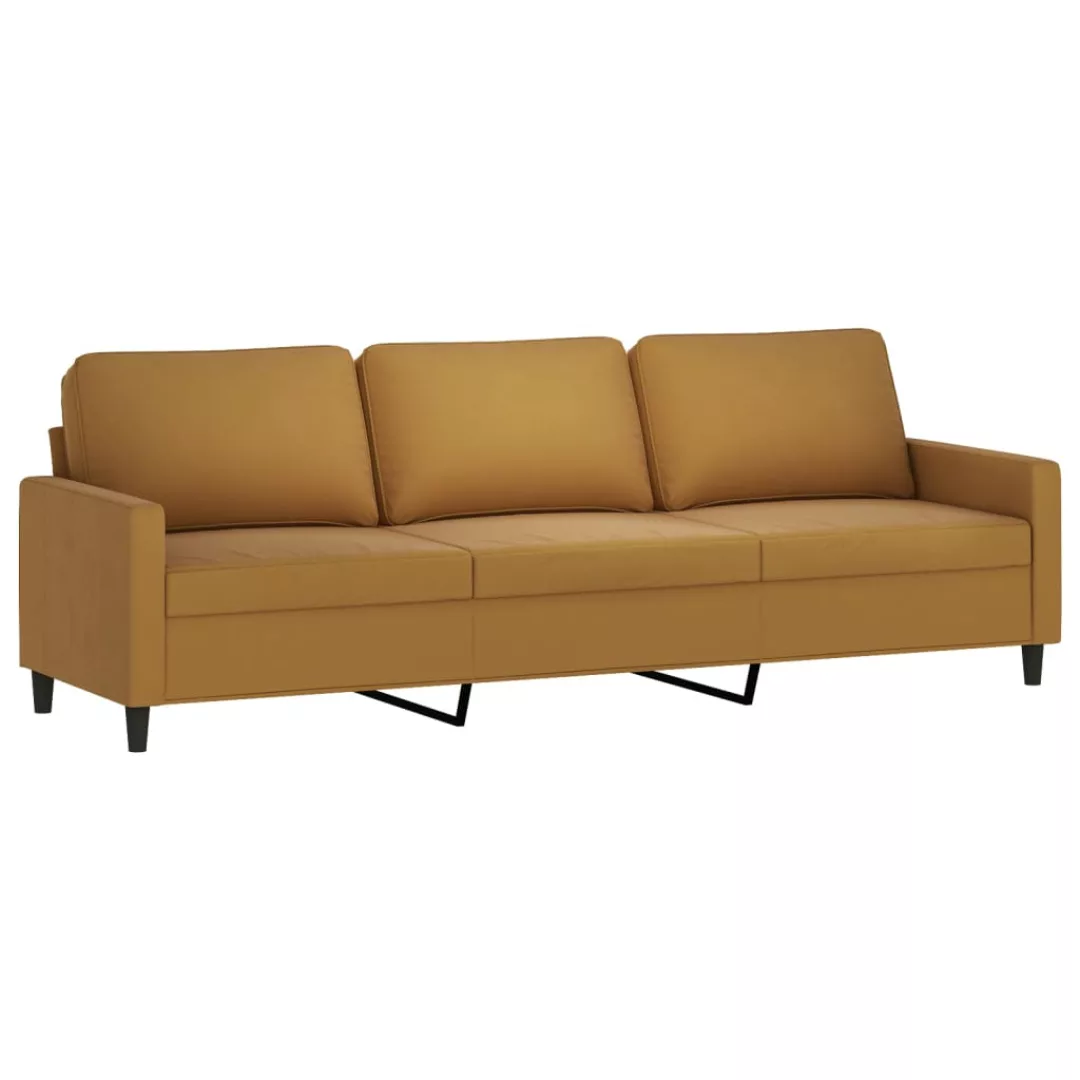 Vidaxl 3-sitzer-sofa Braun 210 Cm Samt günstig online kaufen