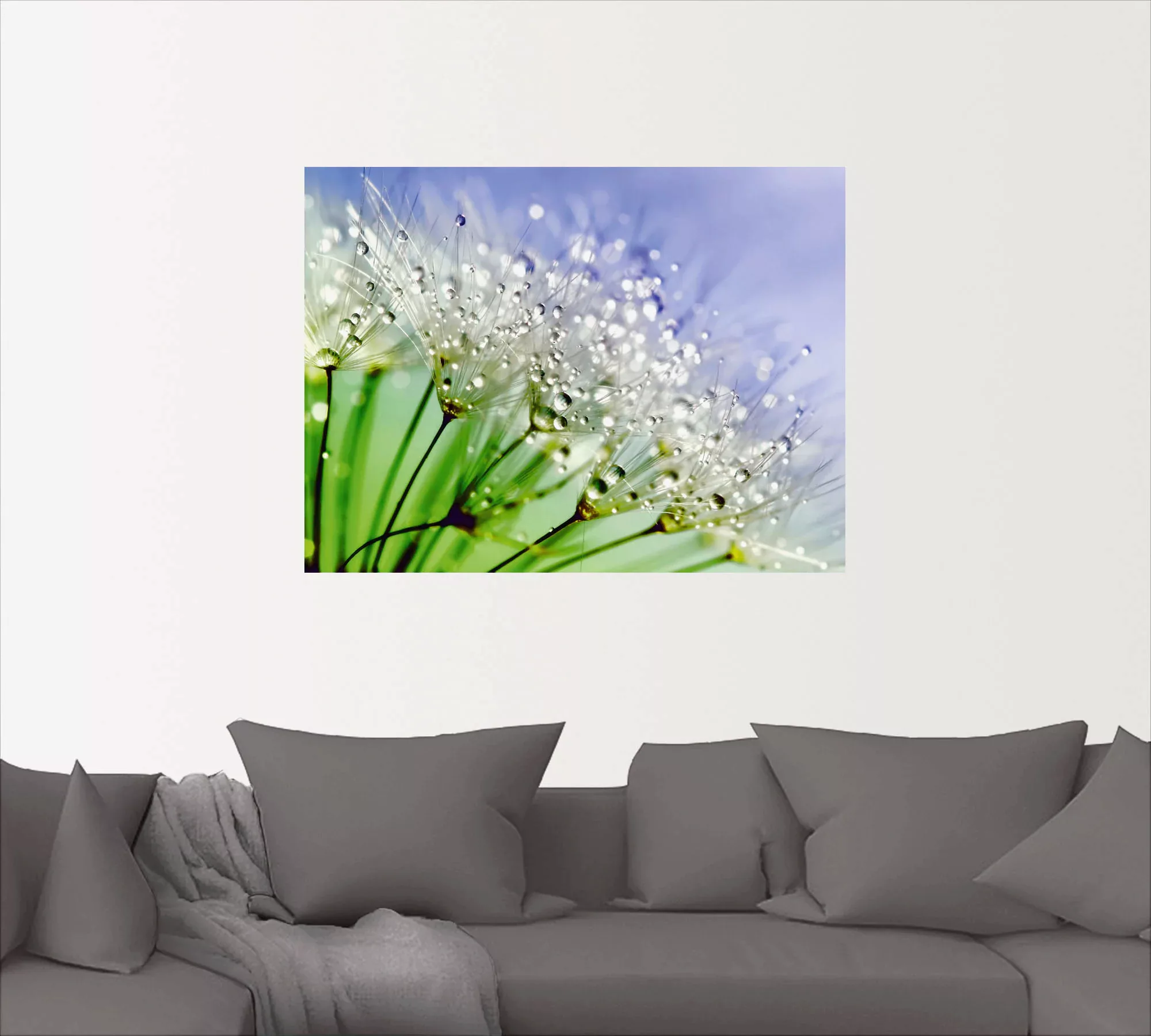 Artland Wandbild "Glitzernde Pusteblume III", Blumen, (1 St.), als Leinwand günstig online kaufen