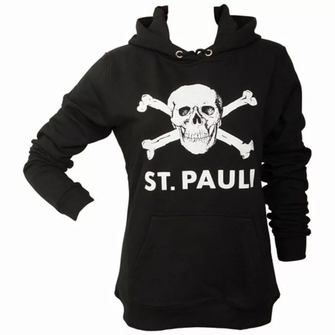 FC St. Pauli Kapuzenpullover Hoodie Totenkopf Groß (Schwarz) Tailliert günstig online kaufen