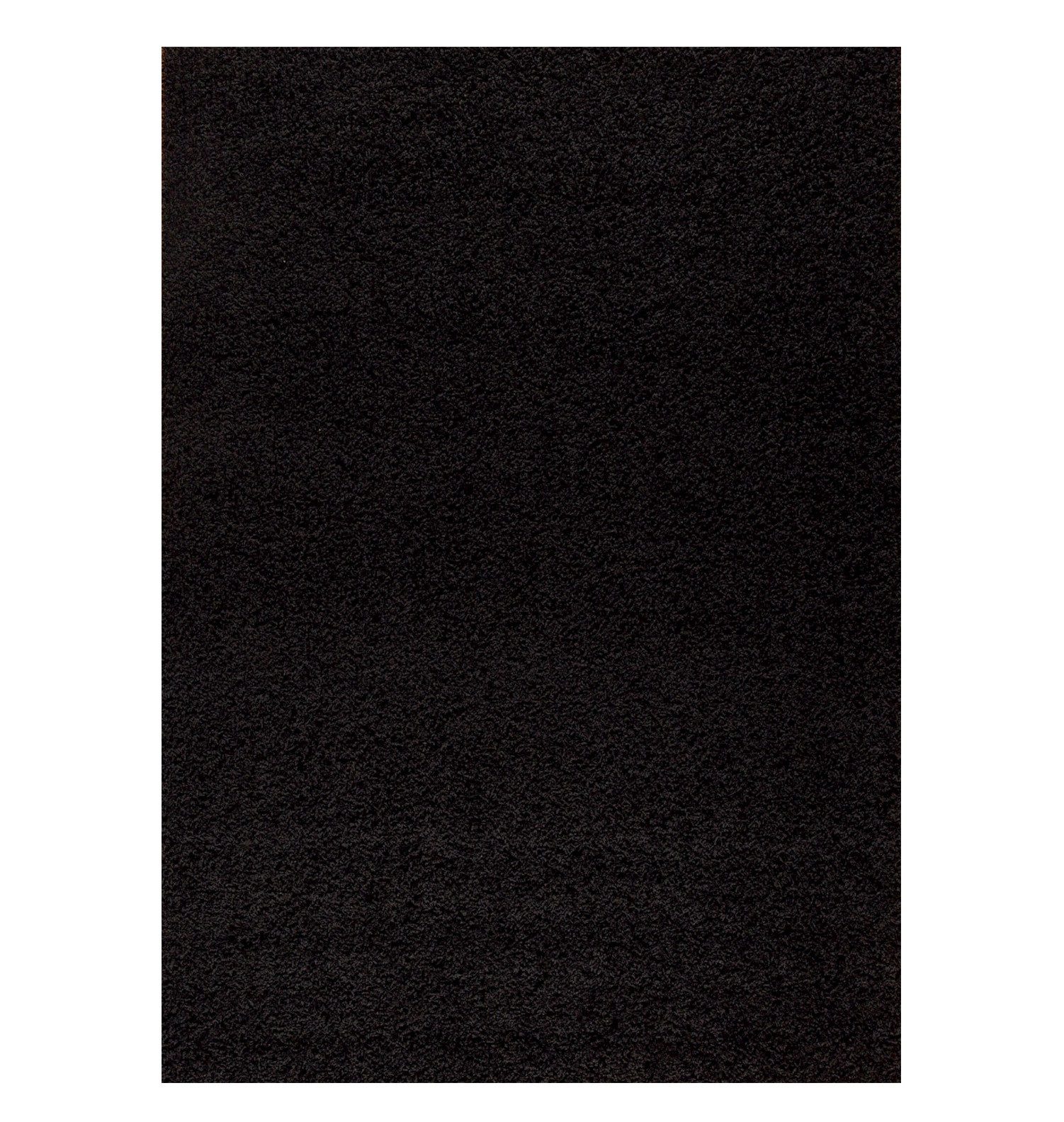 Vimoda Langflor-Teppich Shaggy Hochflor Teppich Schwarz, günstig online kaufen