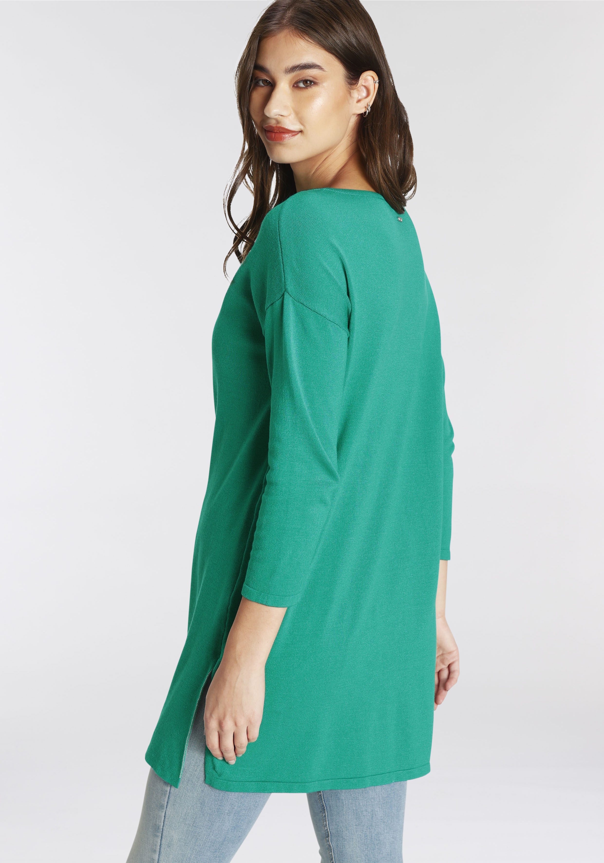 Laura Scott Longpullover, mit modernen Schriftzug günstig online kaufen
