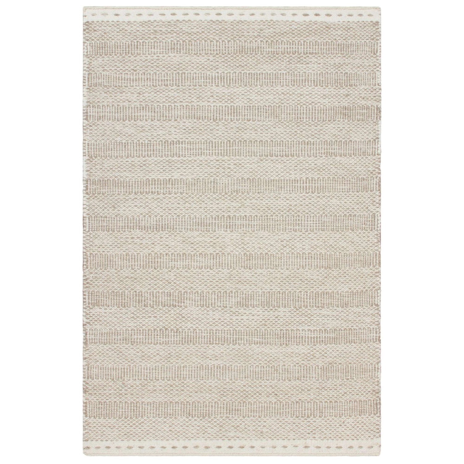 MeGusta Kurzflor Teppich Vintage Modern Beige Wolle 80x150 cm Clara günstig online kaufen