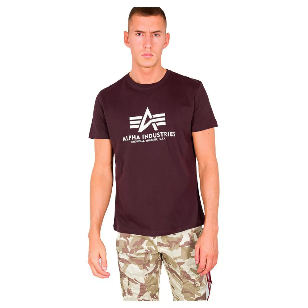 Alpha Industries Basic Kurzärmeliges T-shirt 3XL Deep Maroon günstig online kaufen
