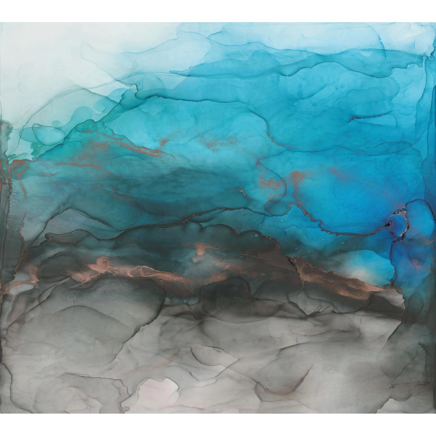Bricoflor Aquarell Tapete mit Farbverlauf Vlies Fototapete mit Wasser Motiv günstig online kaufen