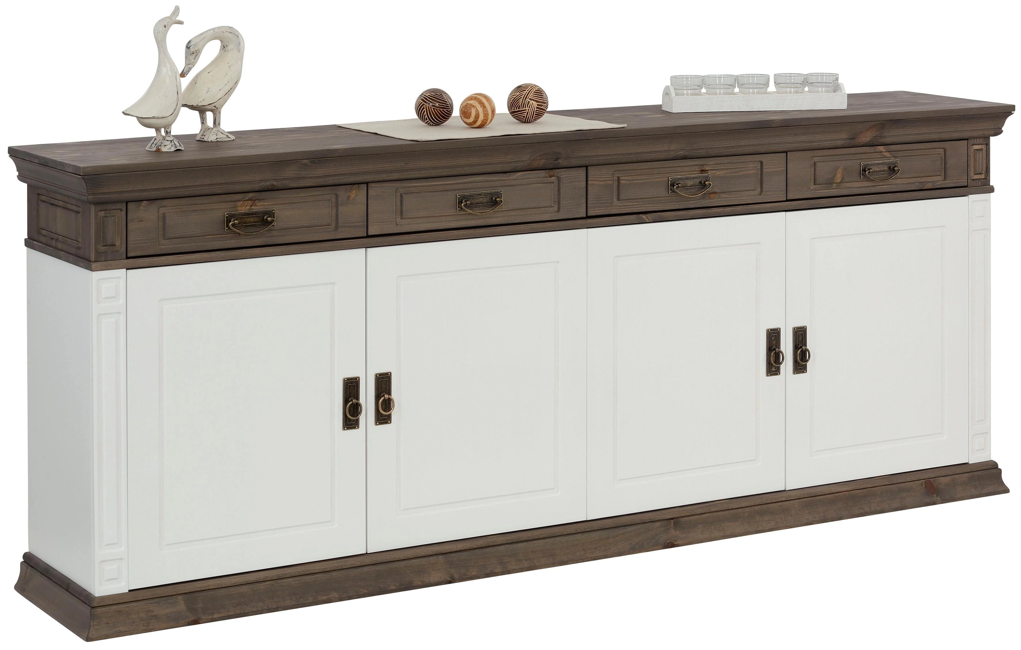 Home affaire Sideboard "Vinales", Kommode im klassischen Landhausstil, Brei günstig online kaufen