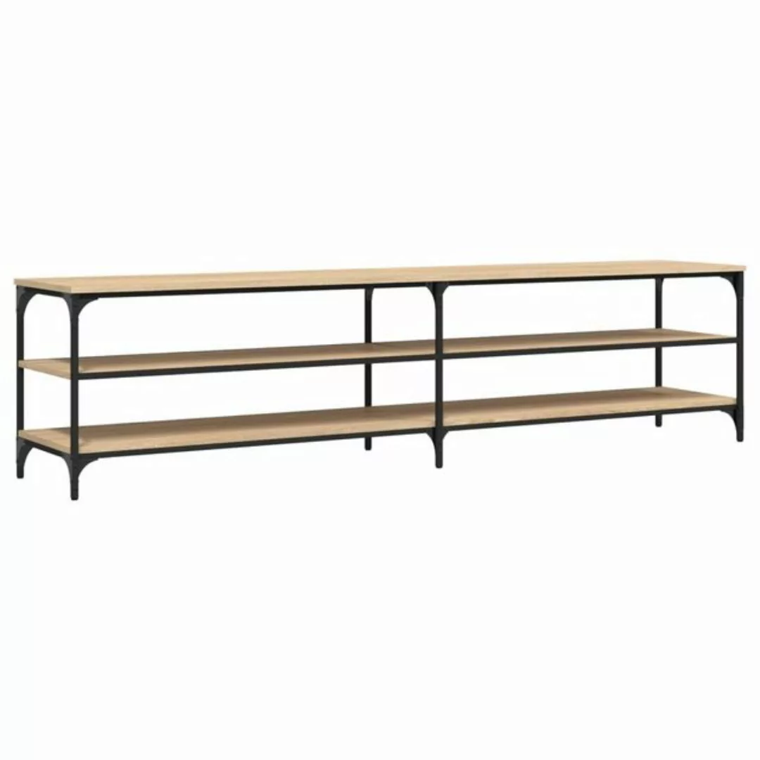 furnicato TV-Schrank Sonoma-Eiche 200x30x50 cm Holzwerkstoff und Metall (1- günstig online kaufen