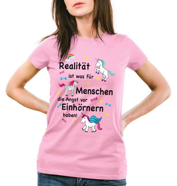 style3 T-Shirt Realität ist für Menschen Angst Einhörnern haben Unicorn Ein günstig online kaufen