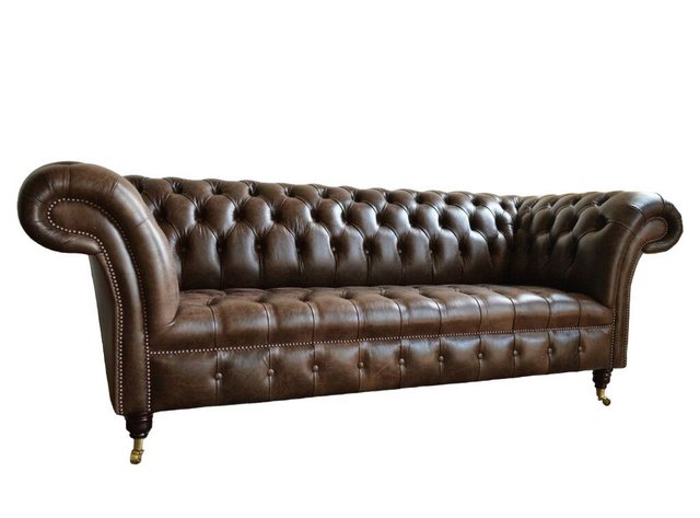 JVmoebel Chesterfield-Sofa Chesterfield Couch Polster Sofa Klassischer Lede günstig online kaufen